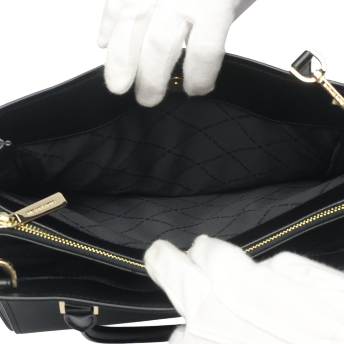 Michael Kors Black Leather Tote Bag (Pre-Owned)
