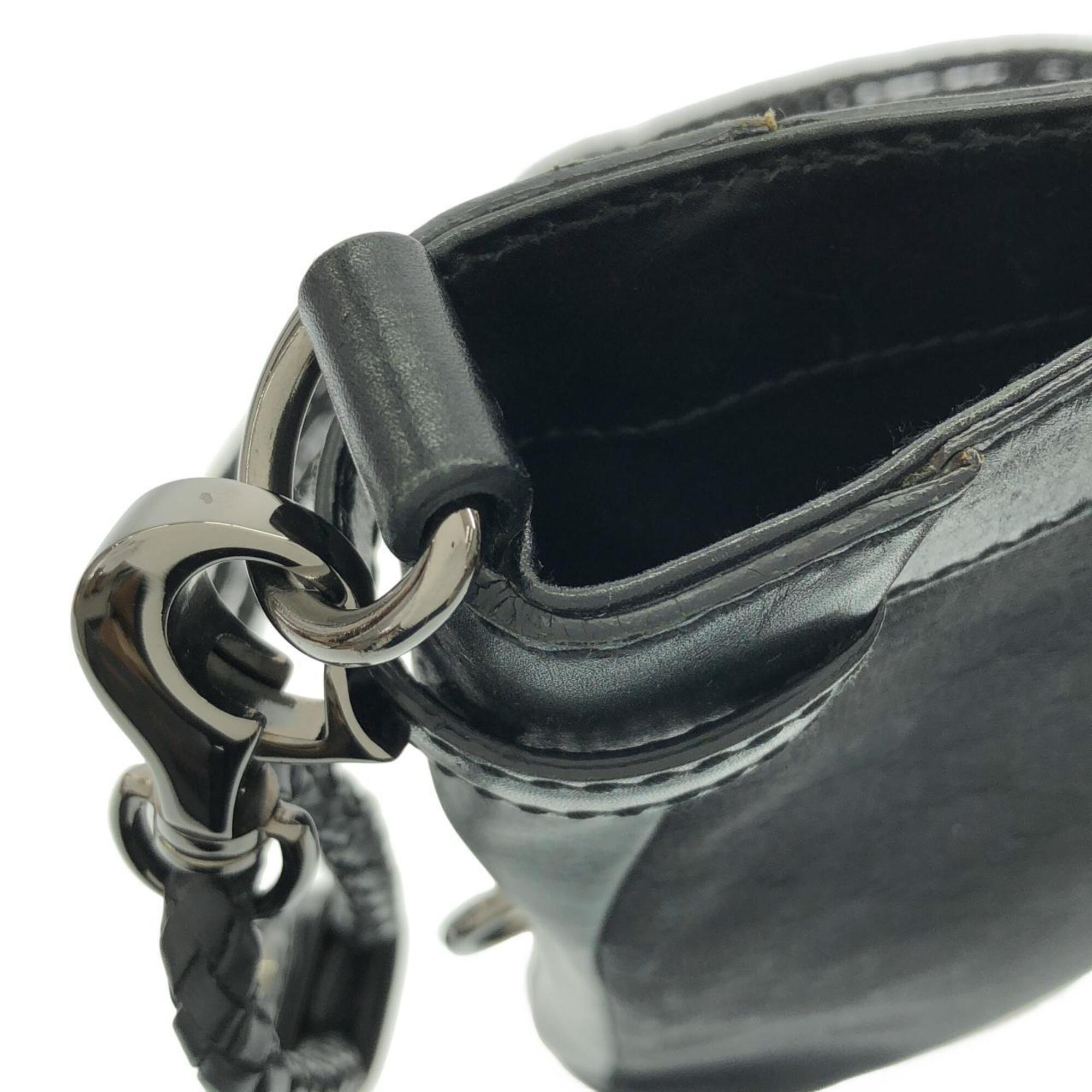 Gucci Gg Canvas Black Gg Canvas Leather Shoulder Bag (Pre-Owned)