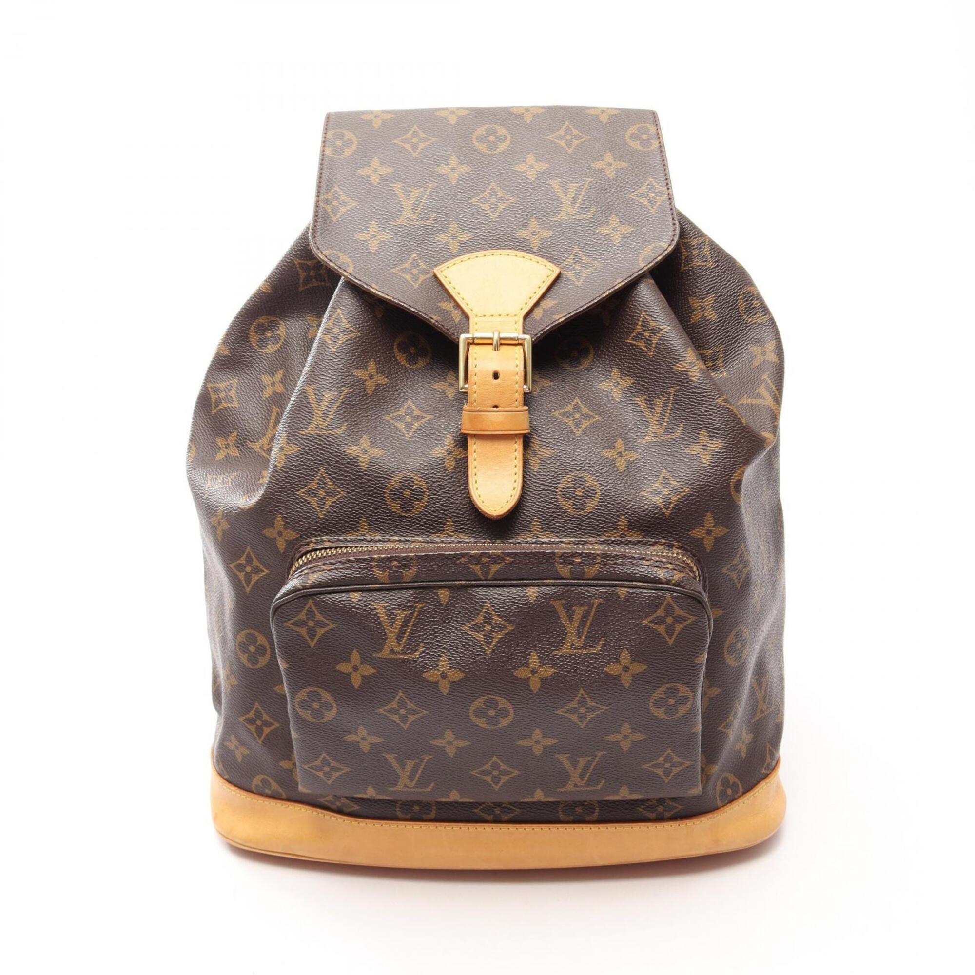 Louis Vuitton Brown Pvc Leather Backpack Handbag (Pre-Owned)