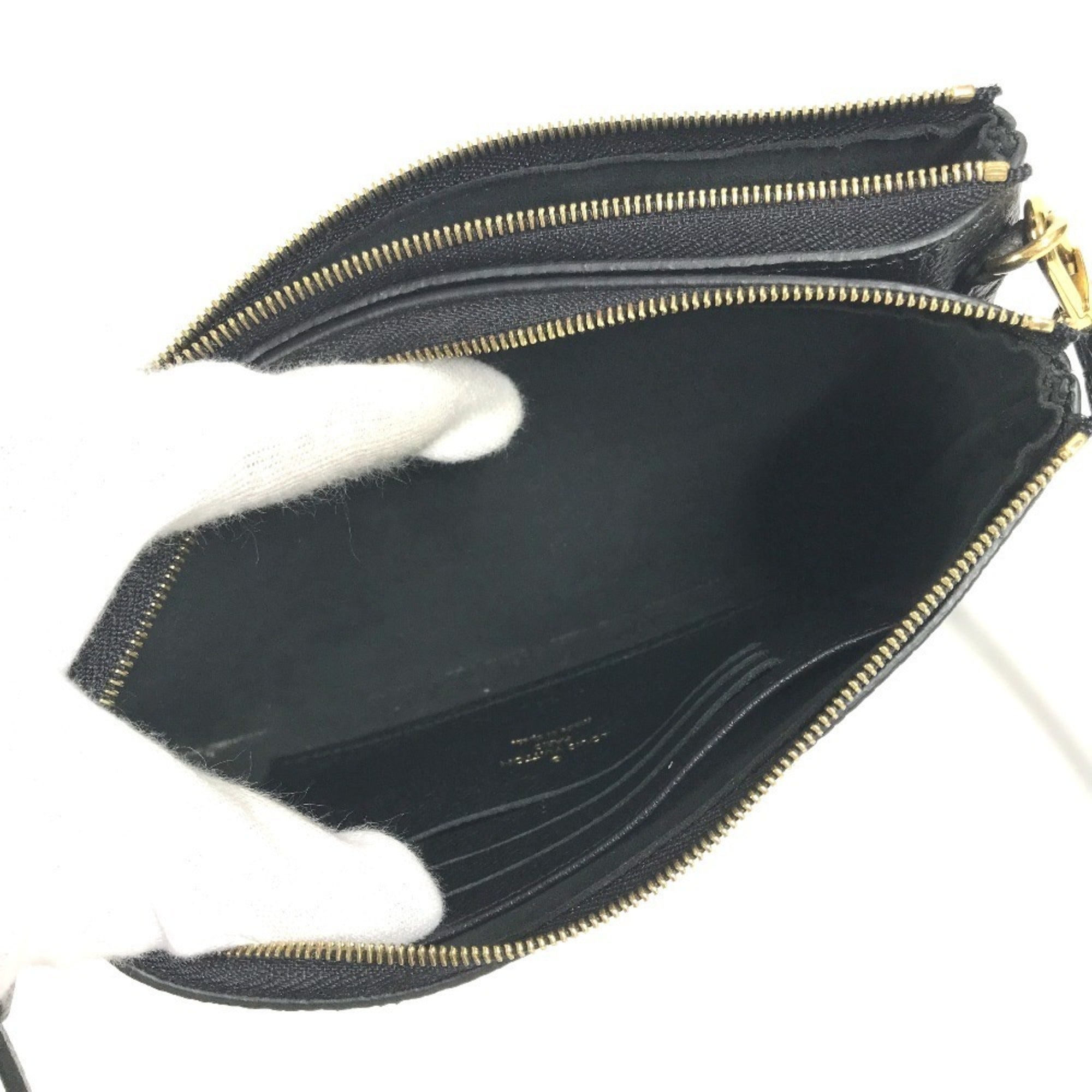 Louis Vuitton Beige Bicolor Black Noir Monogram Empreinte Clutch Bag Pochette Pouch Shoulder Bag (Pre-Owned)