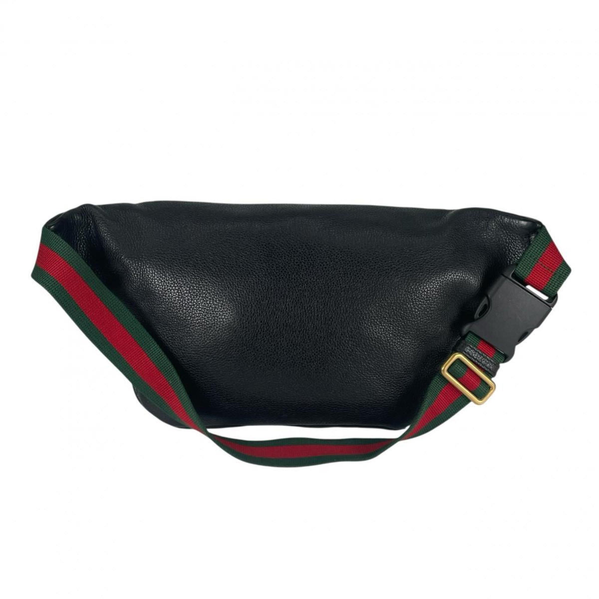 Gucci Black Leather Fanny Pack Sling Bag (Pre-Owned)