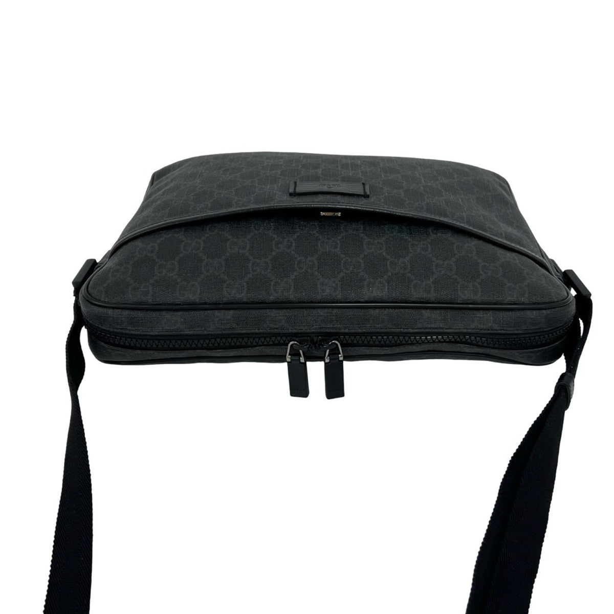 Gucci Black Pvc Leather Messenger Bag Shoulder Bag (Pre-Owned)