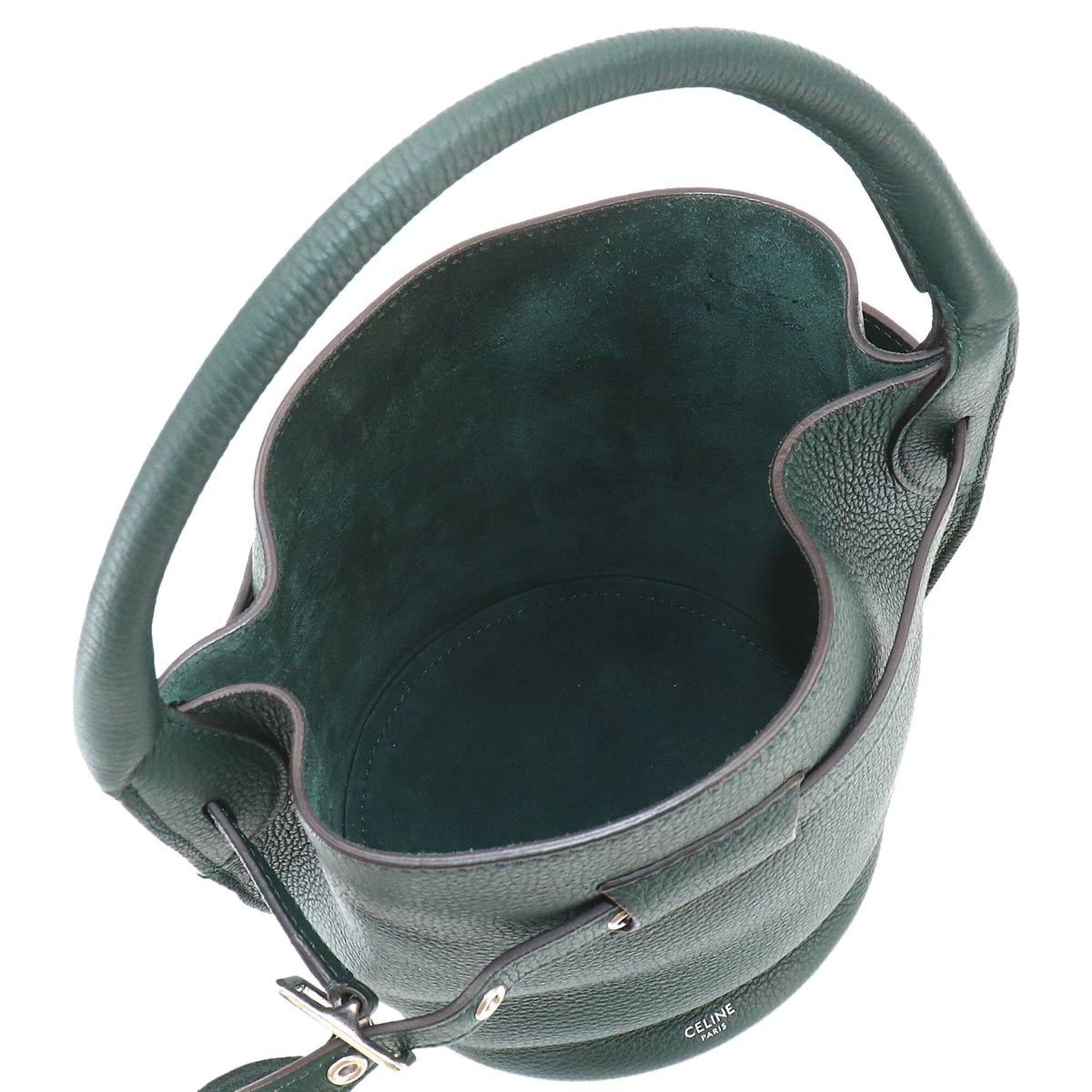 Celine Dark Green Leather Handbag (Pre-Owned)