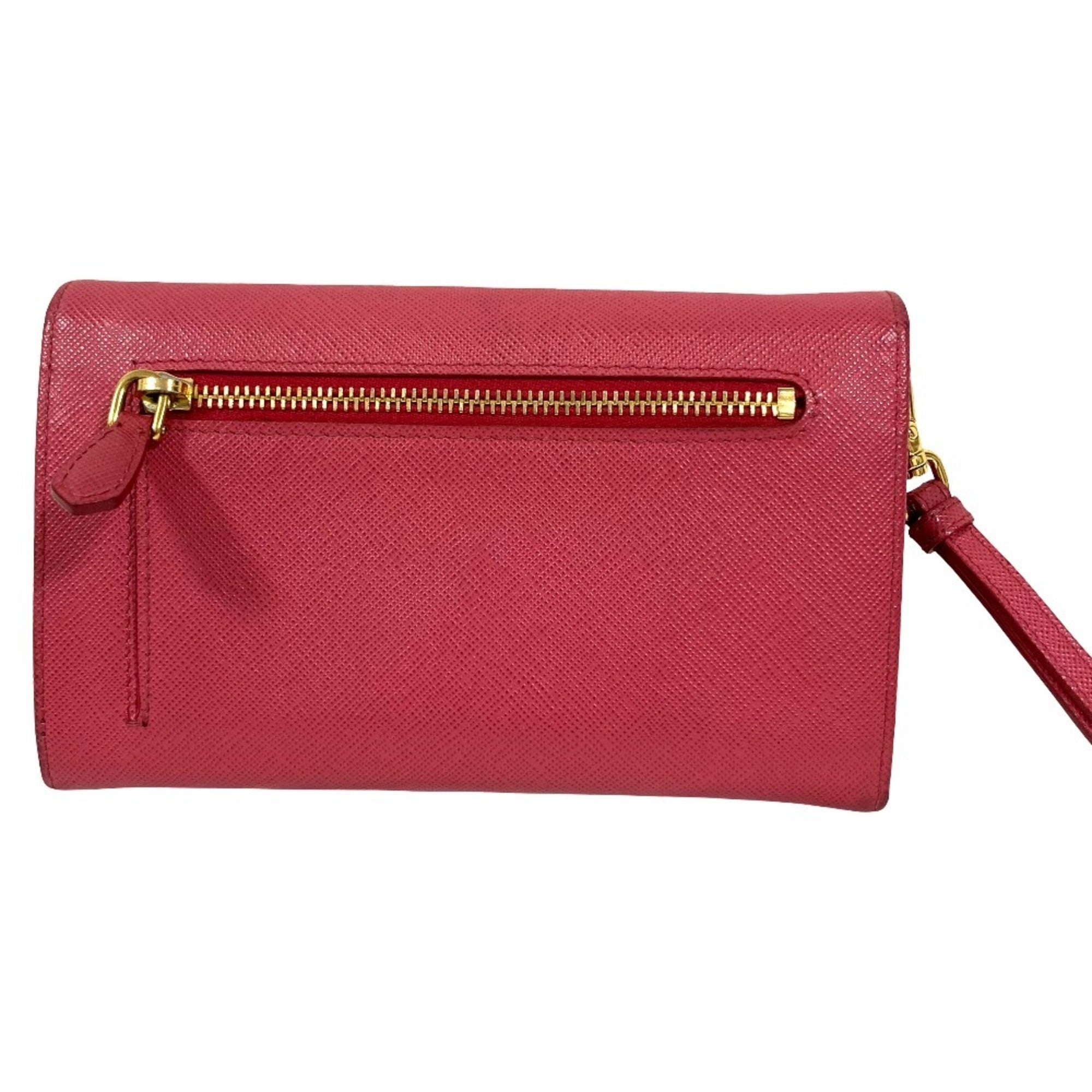 Prada Pink Saffiano Wallet (Bi-Fold) (Pre-Owned)