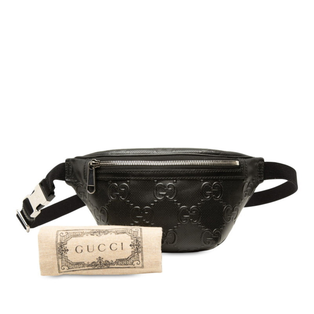 Gucci Black Leather Fanny Pack (Pre-Owned)