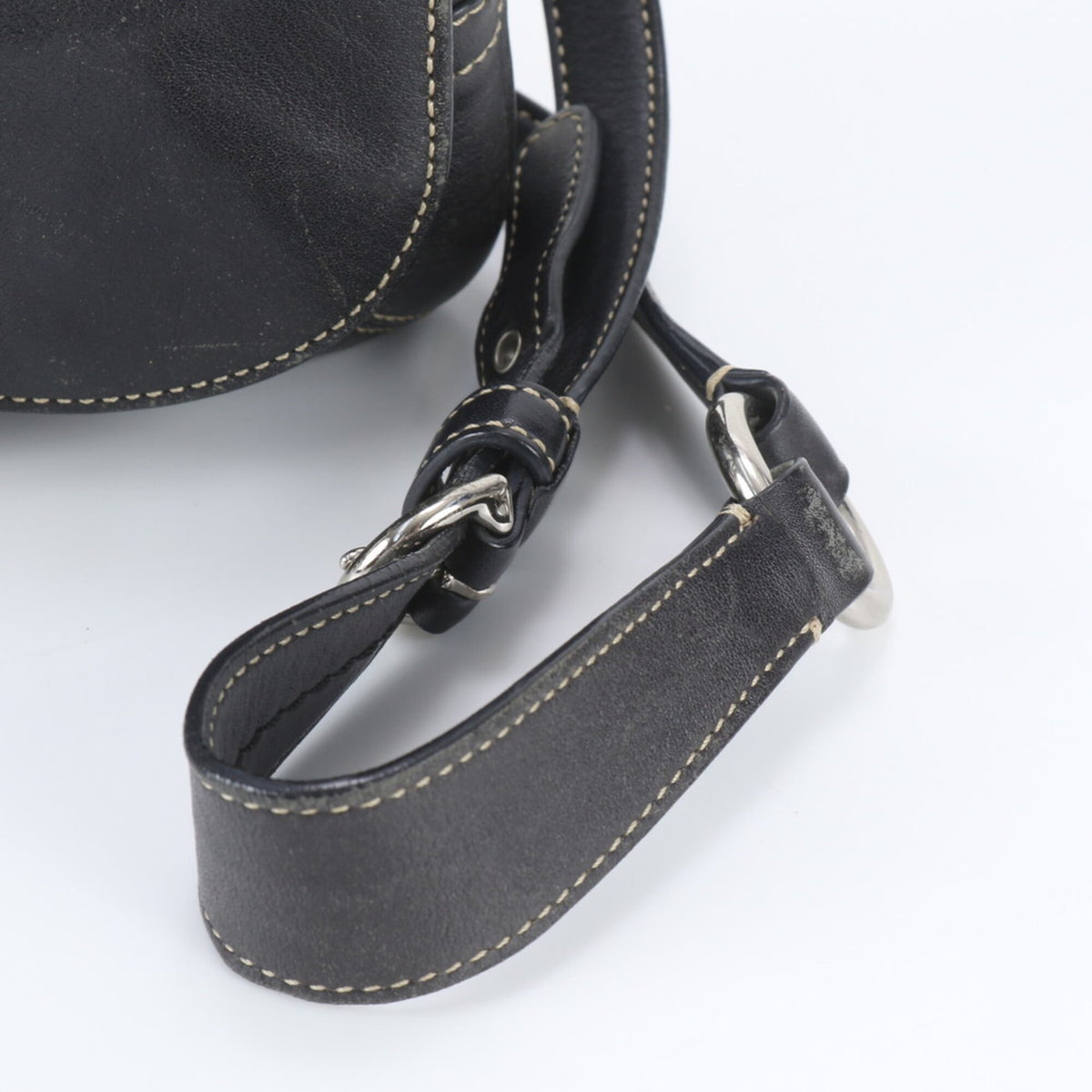 Coach Black Leather Crossbody Bag Shoulder Bag (Pre-Owned)