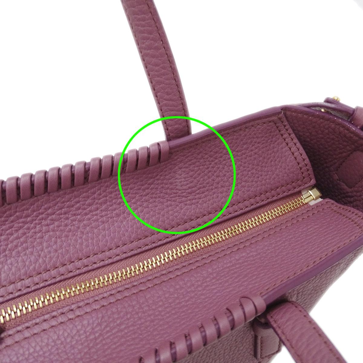 Salvatore Ferragamo Gancini Pink Purple Leather Handbag Shoulder Bag (Pre-Owned)