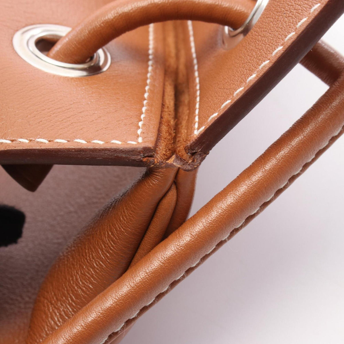Hermes Brown Leather Handbag Shoulder Bag (Pre-Owned)