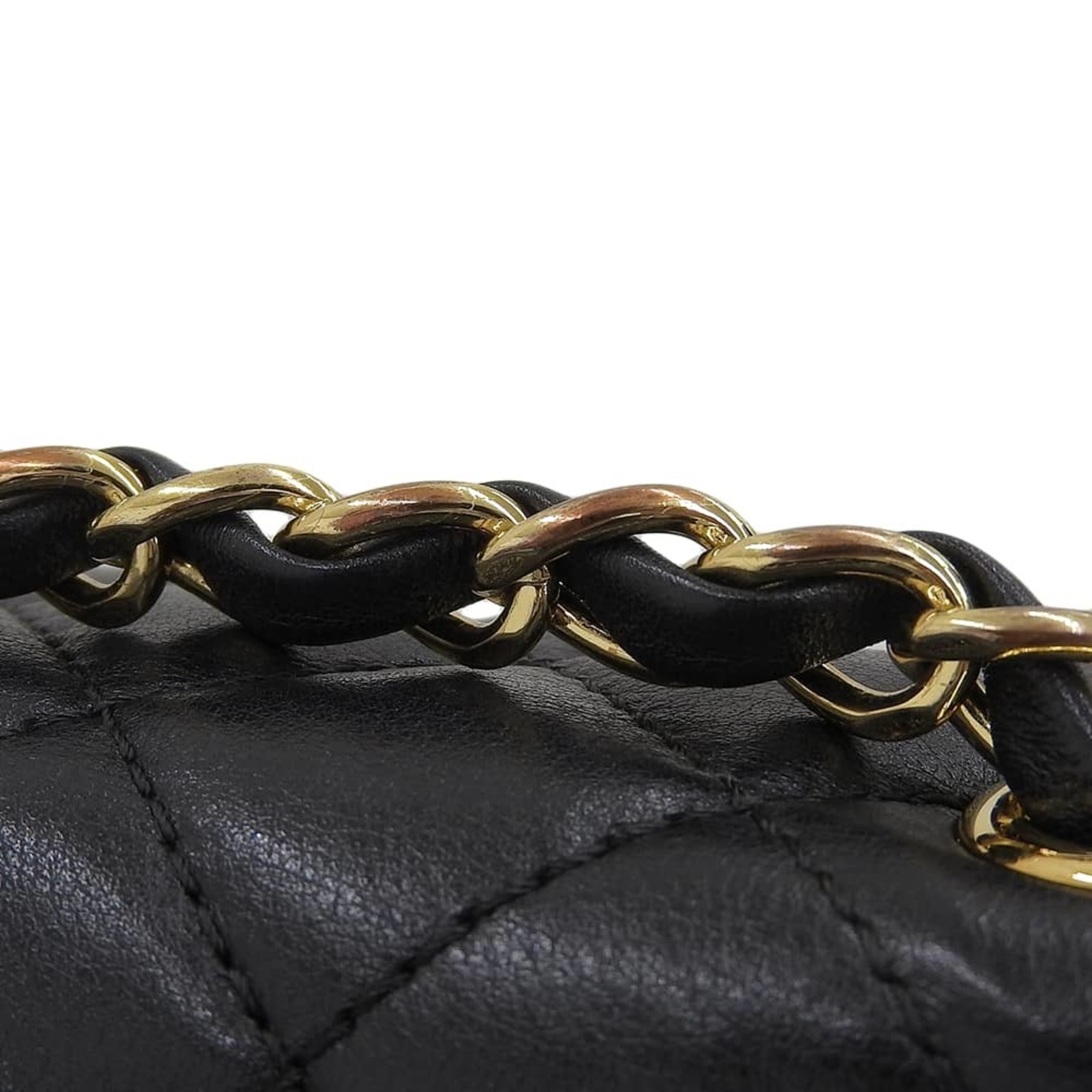 Chanel Matelasse Black Leather Backpack (Pre-Owned)
