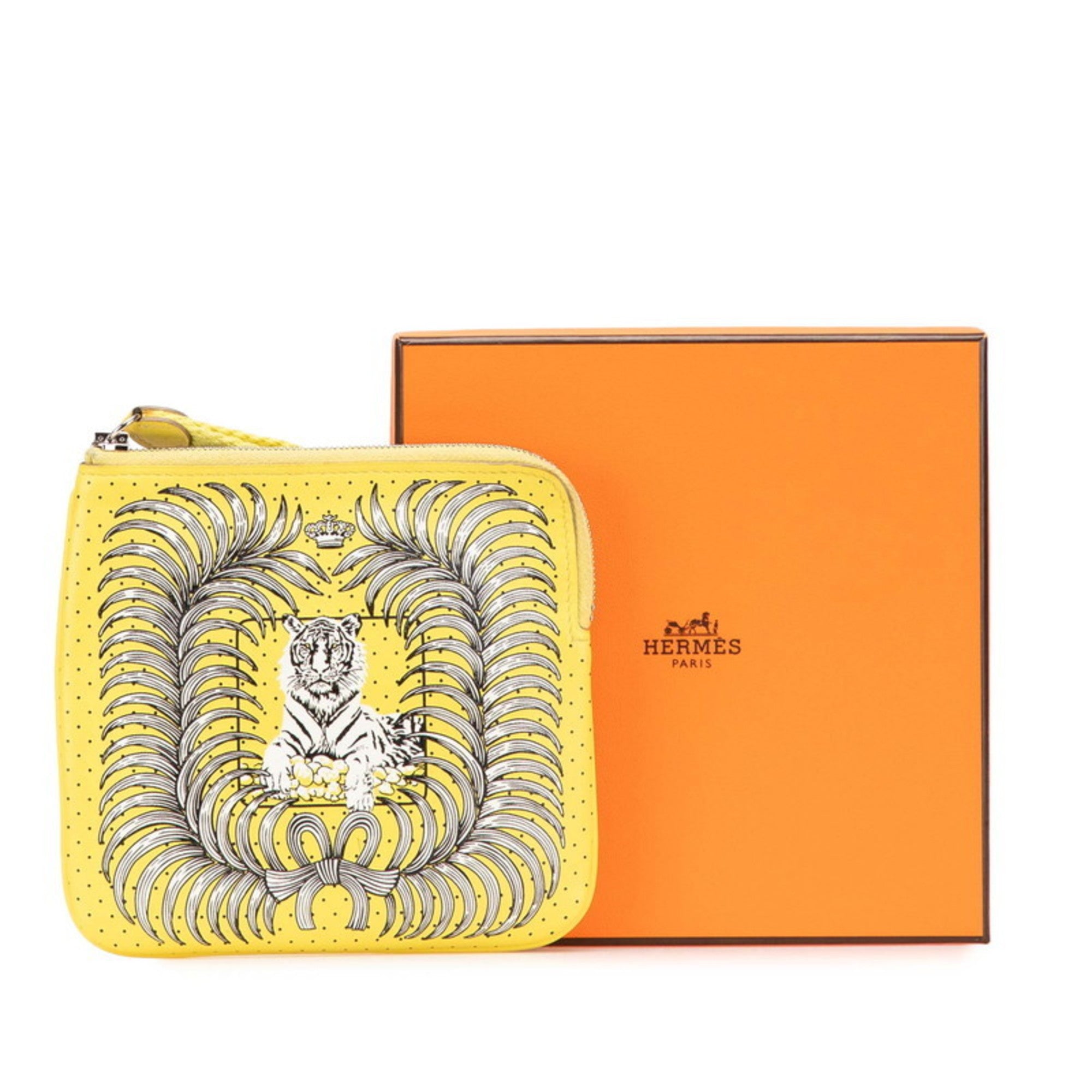 Hermes Multi-Color Yellow Swift Leather Pouch (Pre-Owned)