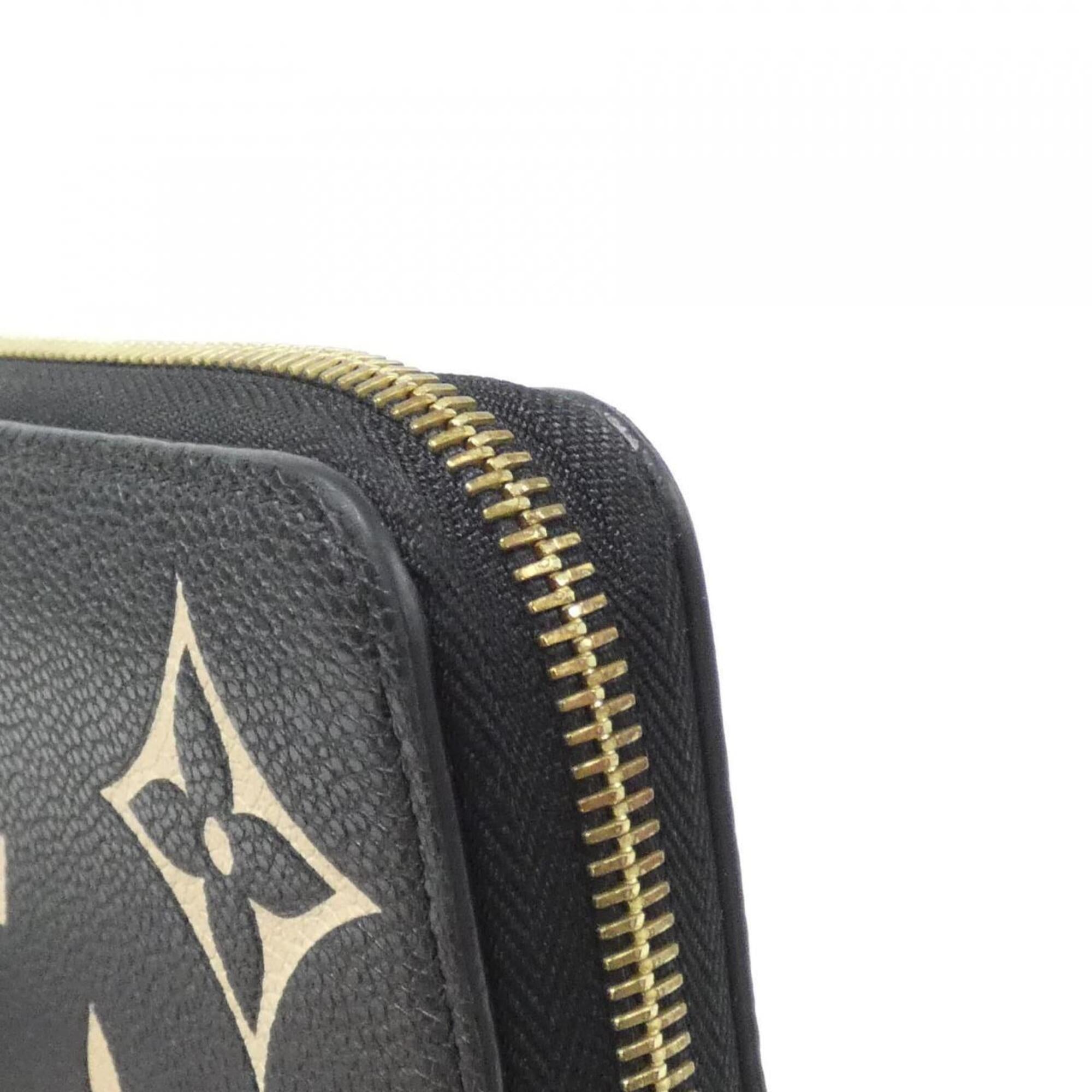 Louis Vuitton Monogram Empreinte Beige Bicolor Black Monogram Empreinte Long Wallet (Bi-Fold) (Pre-Owned)