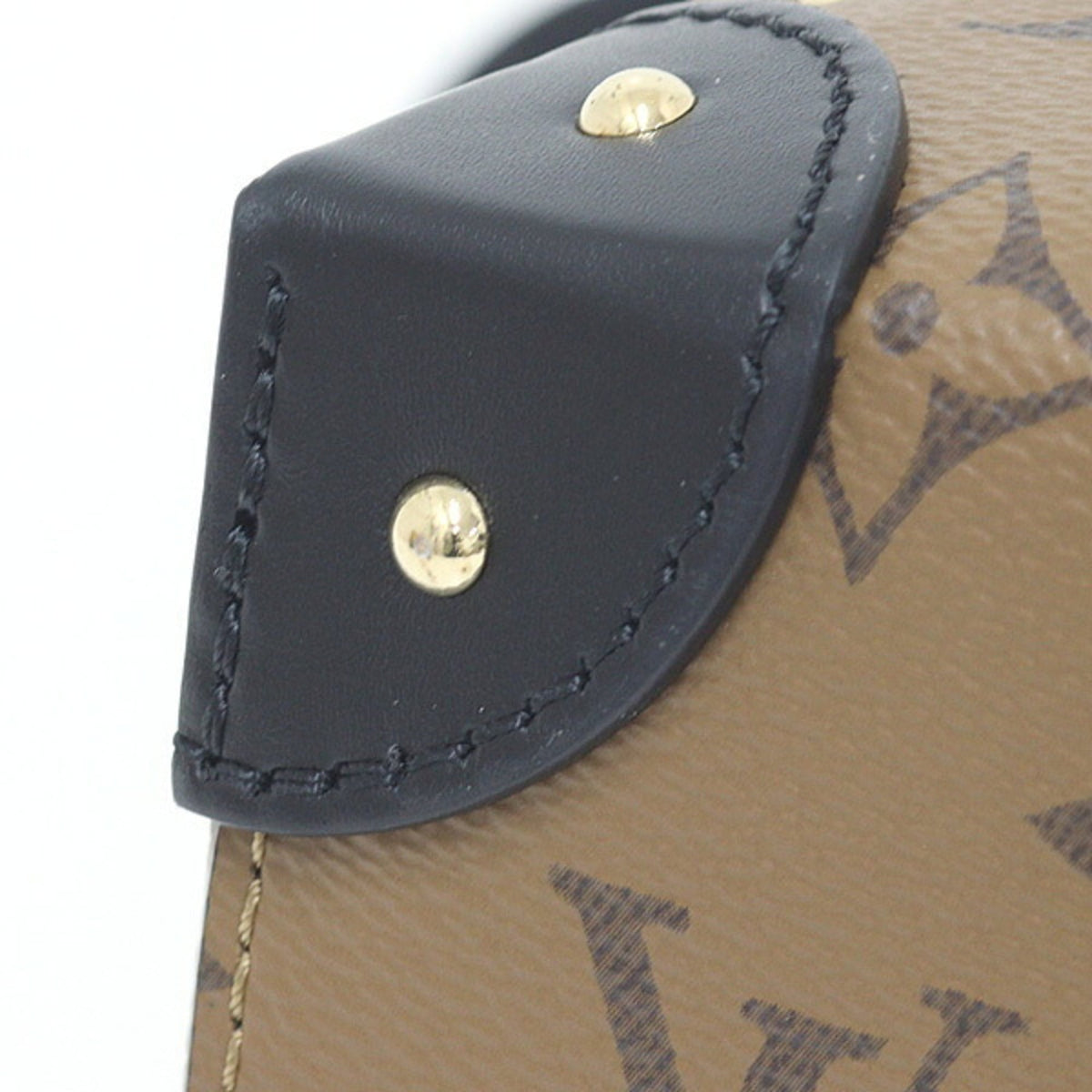 Louis Vuitton Monogram Empreinte Black Light Brown Monogram Reverse Canvas Leather Handbag Shoulder Bag (Pre-Owned)