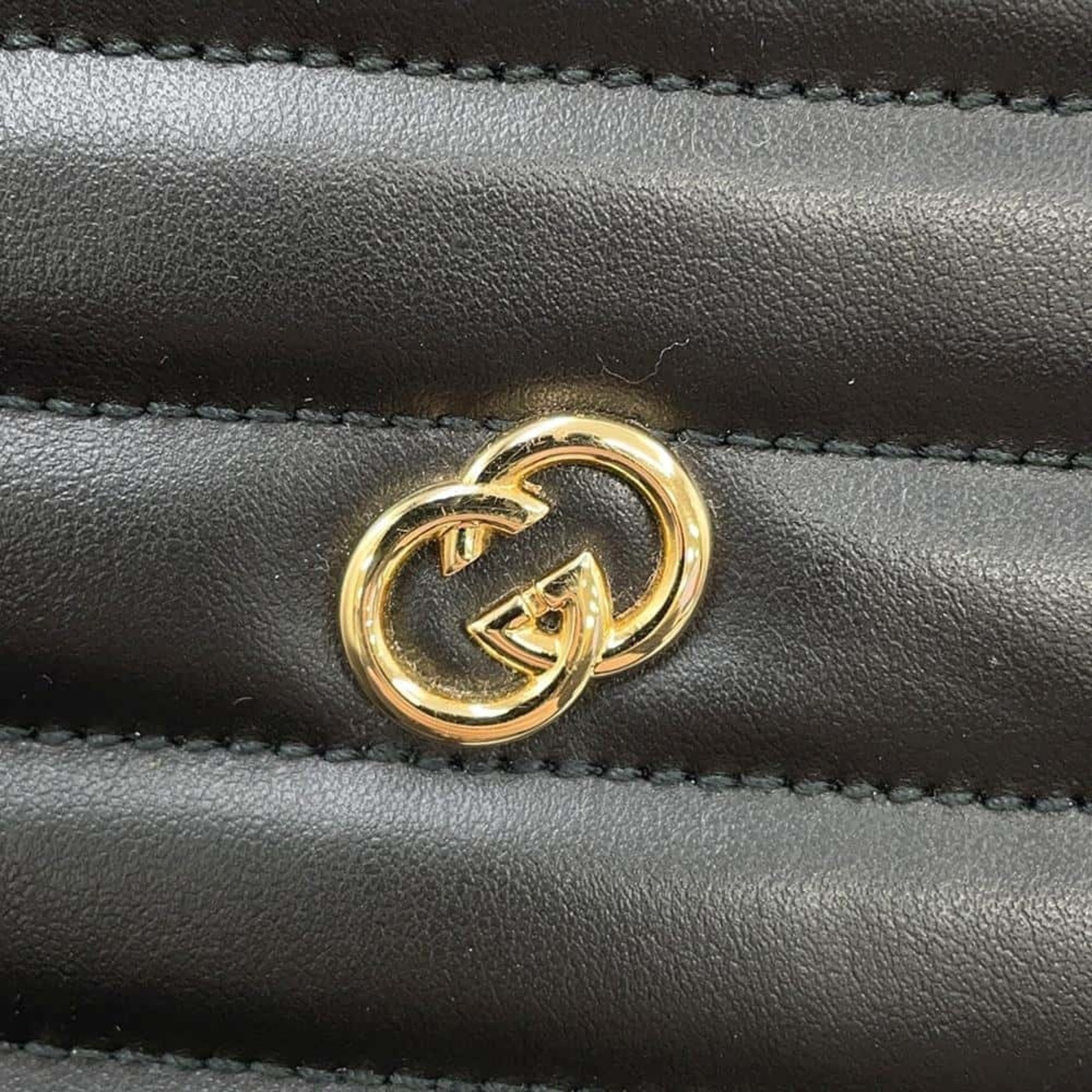 Gucci Black Leather Shoulder Bag (Pre-Owned)