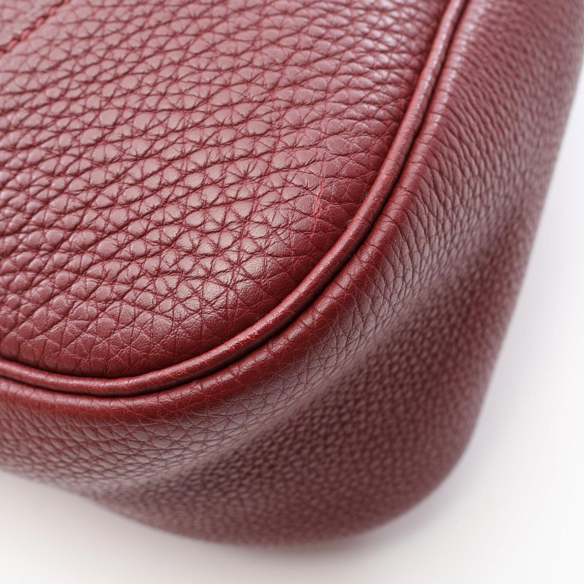 Hermes Bordeaux Rouge H Togo Leather Handbag Shoulder Bag (Pre-Owned)