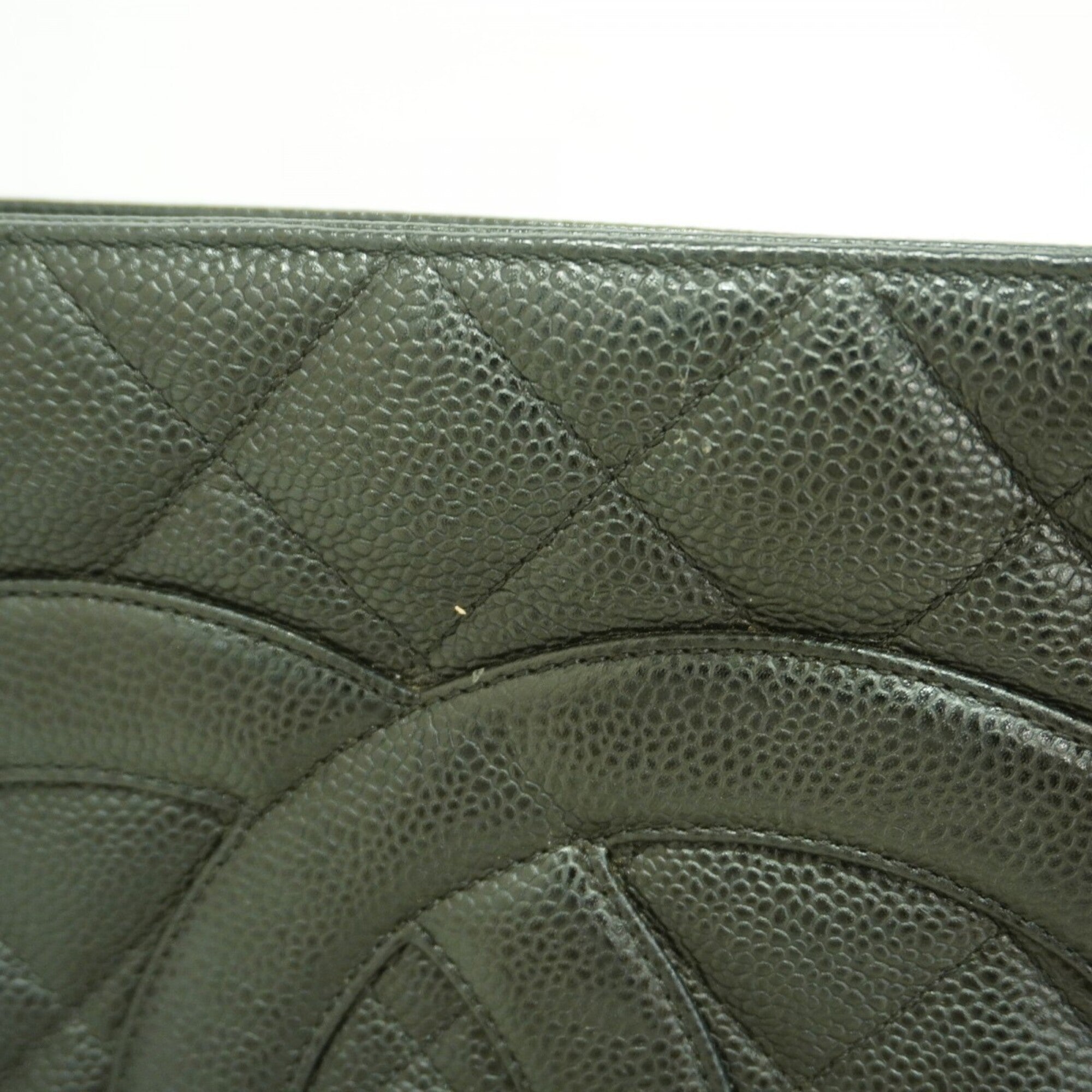 Chanel Black Grained Calfskin Tote Bag (Pre-Owned)