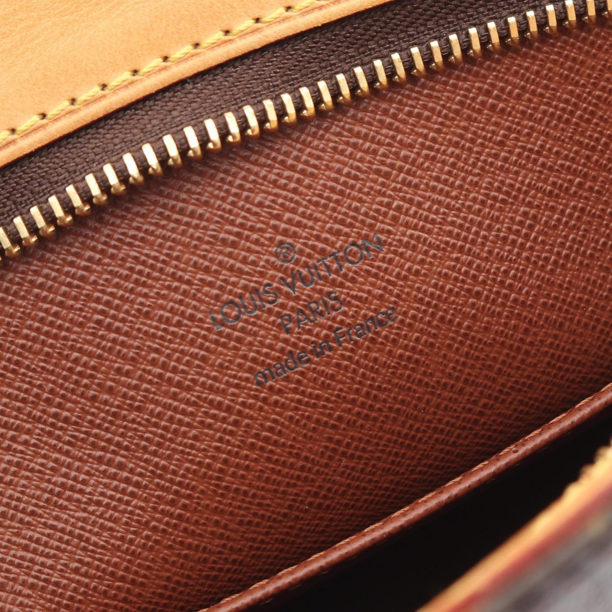 Louis Vuitton Brown Coated Canvas Leather Shoulder Bag (Pre-Owned)