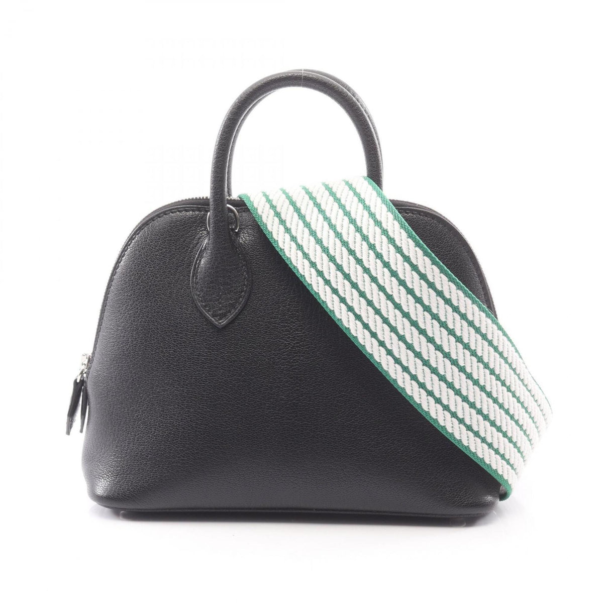 Hermes Black Chevre Leather Leather Handbag (Pre-Owned)