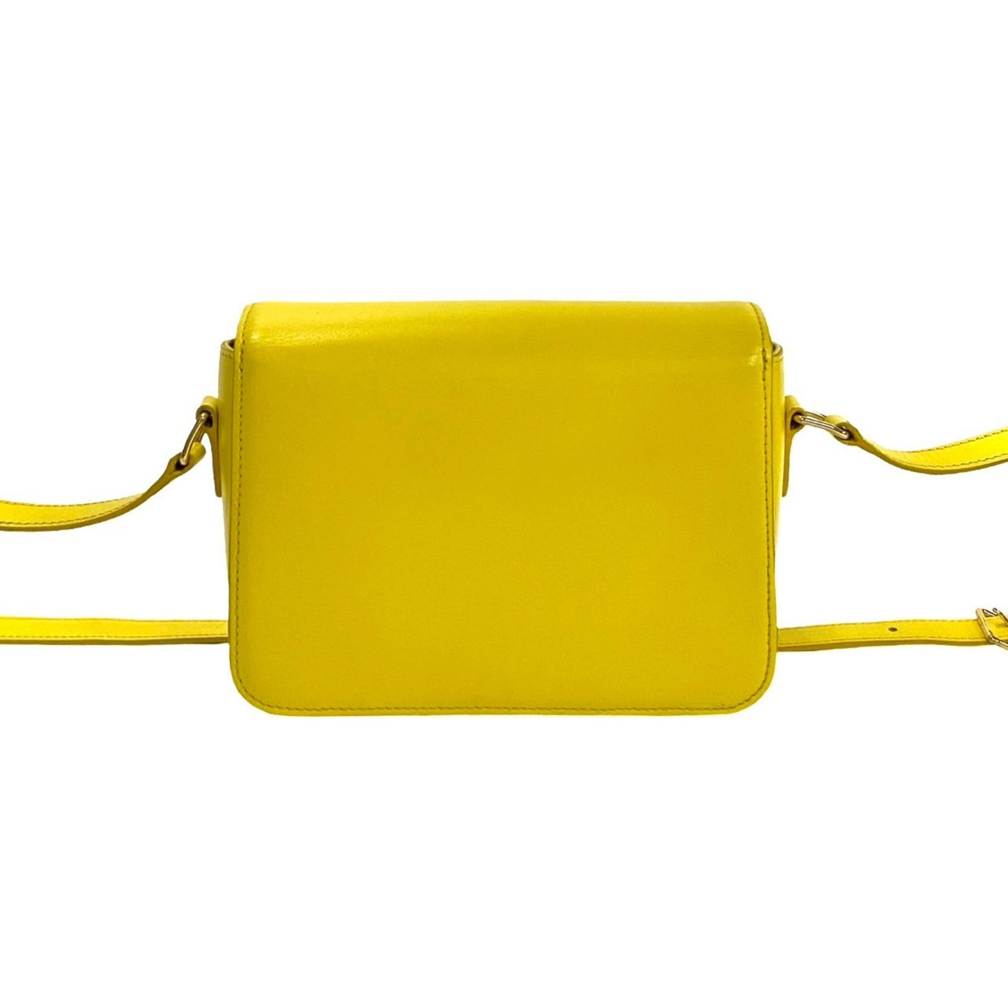 Celine Yellow Leather Pochette Shoulder Bag (Pre-Owned)