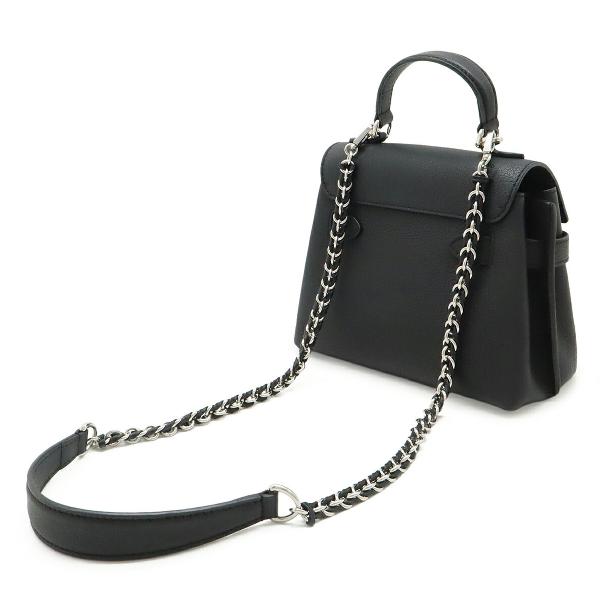 Louis Vuitton Black Noir Leather Handbag Shoulder Bag (Pre-Owned)