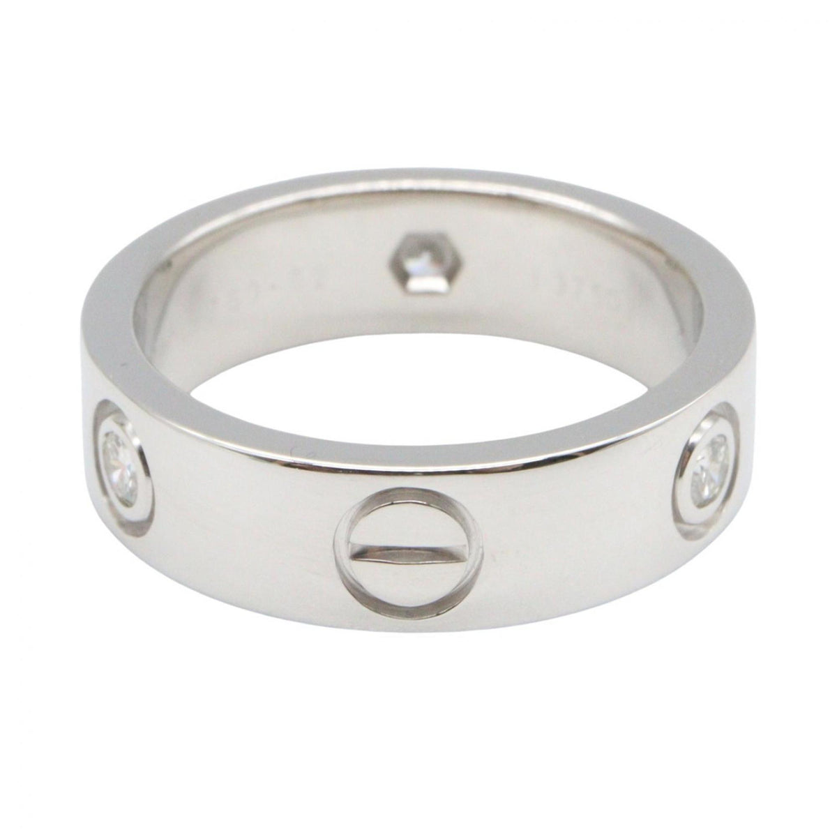 Cartier Silver Clear White Gold (18K) Band Ring (Pre-Owned)