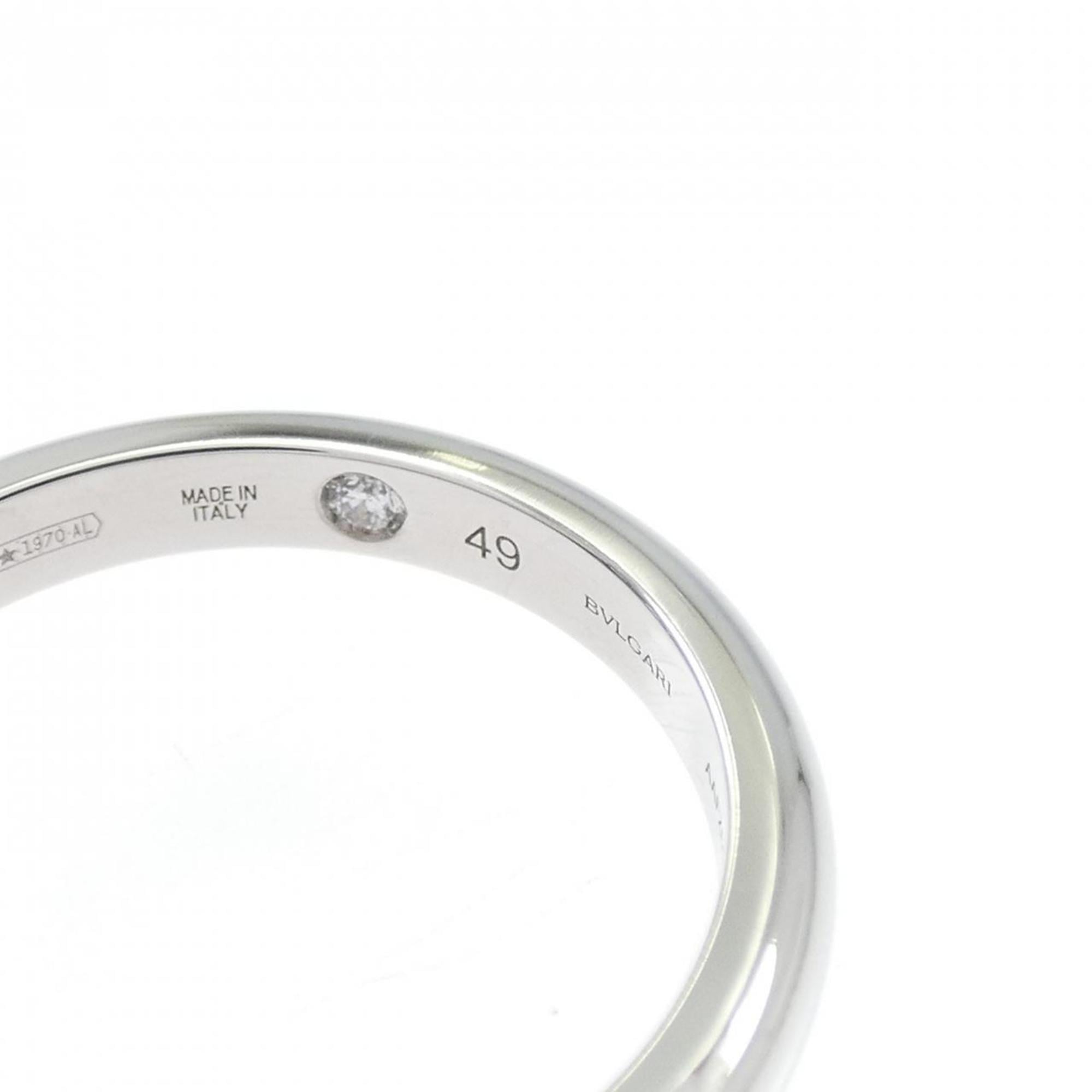 Bvlgari Silver Platinum 950 Band Ring (Pre-Owned)