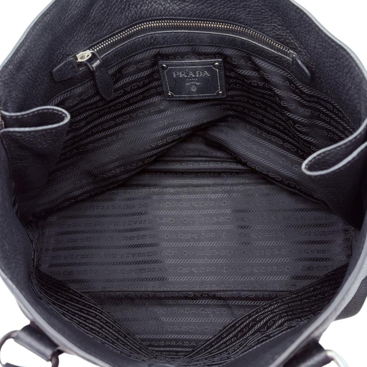 Prada Black Leather Tote Bag (Pre-Owned)