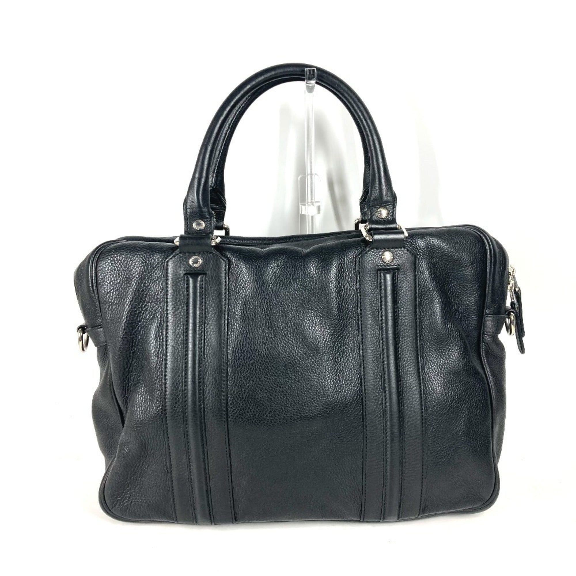 Gucci Black Leather Handbag Shoulder Bag (Pre-Owned)
