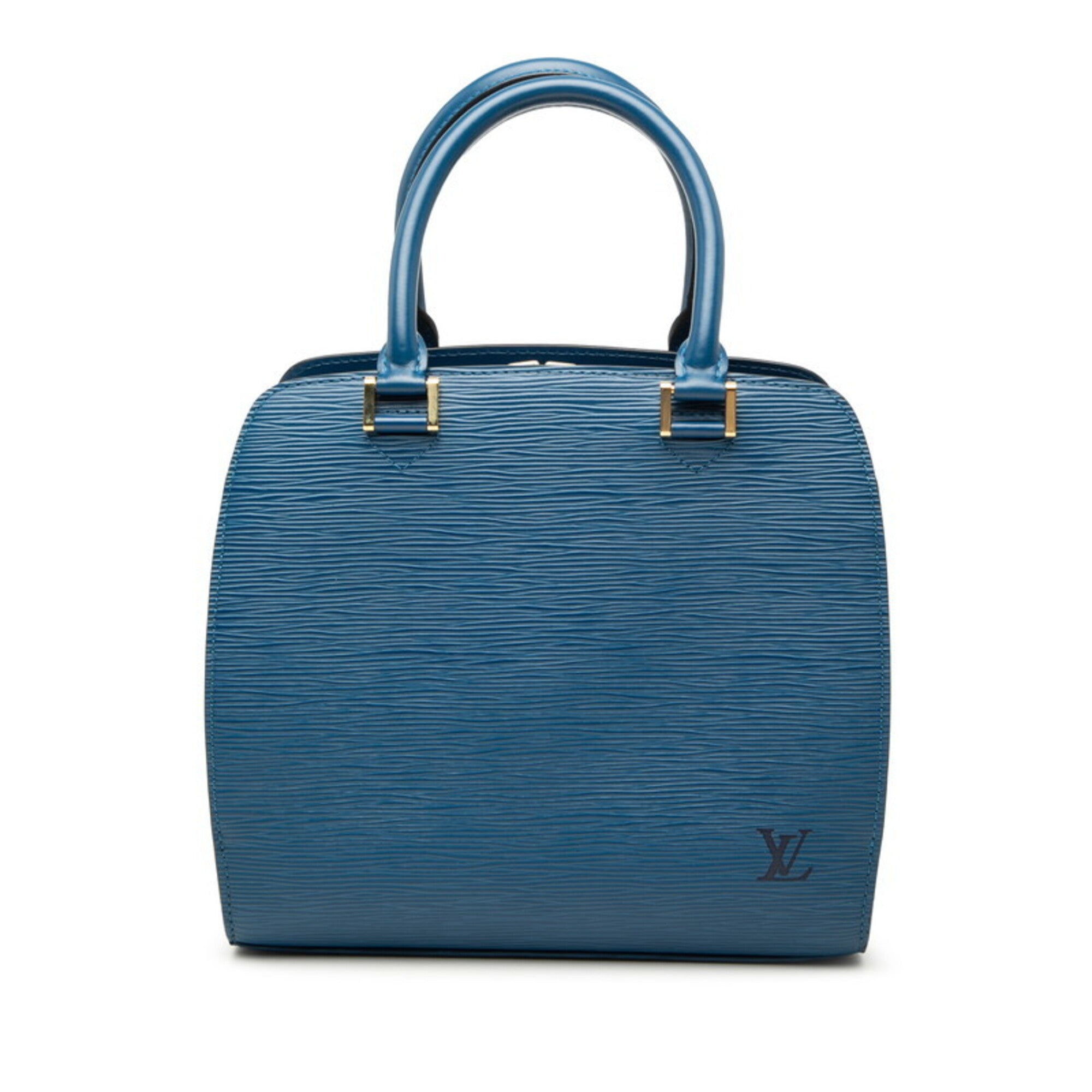 Louis Vuitton Toledo Blue Leather Handbag (Pre-Owned)