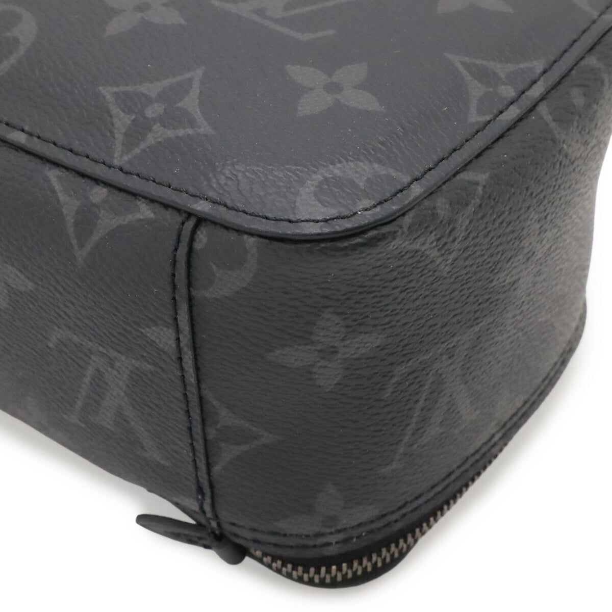 Louis Vuitton Black Gray Monogram Eclipse Canvas Leather Pouch (Pre-Owned)