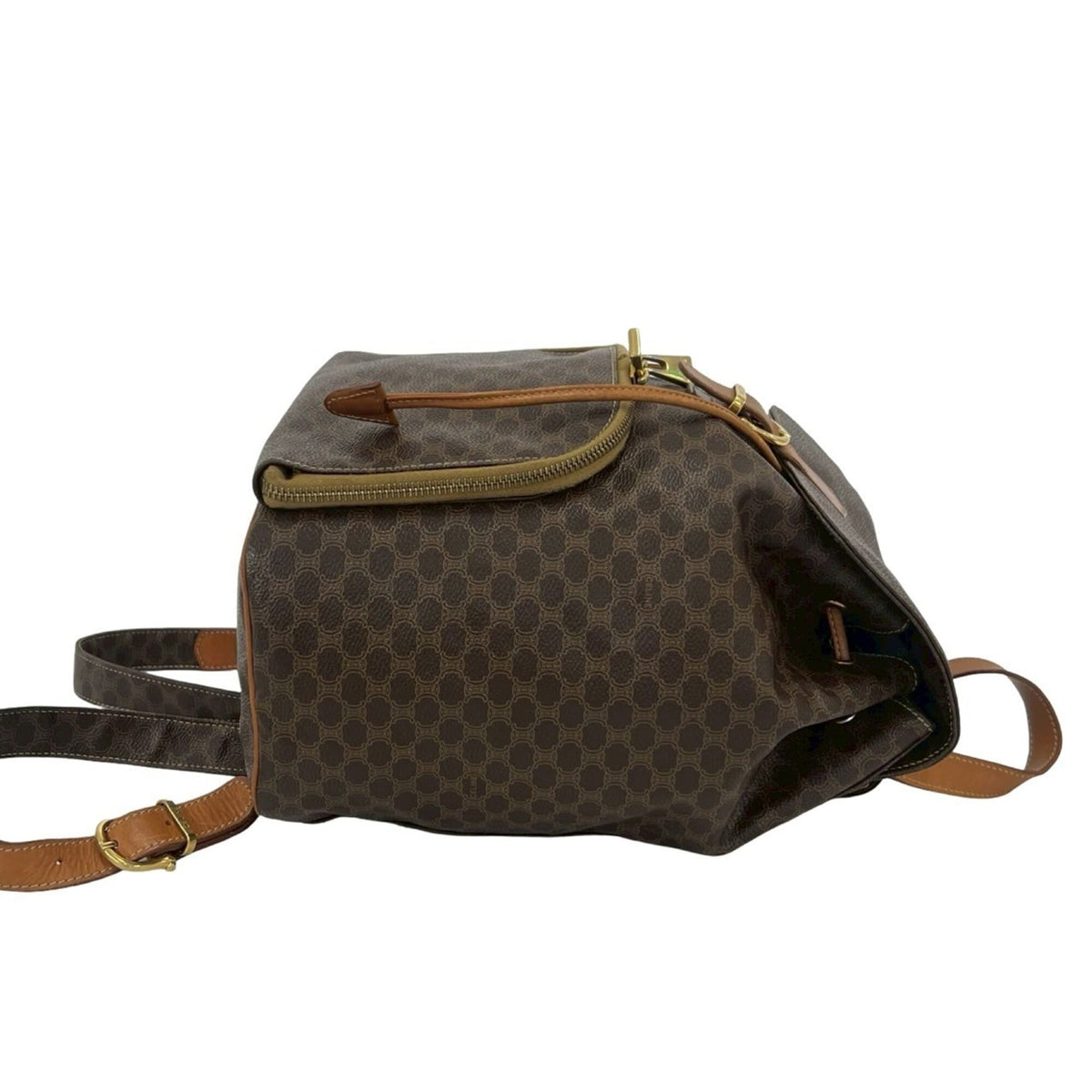 Celine Brown Pvc Leather Backpack (Pre-Owned)