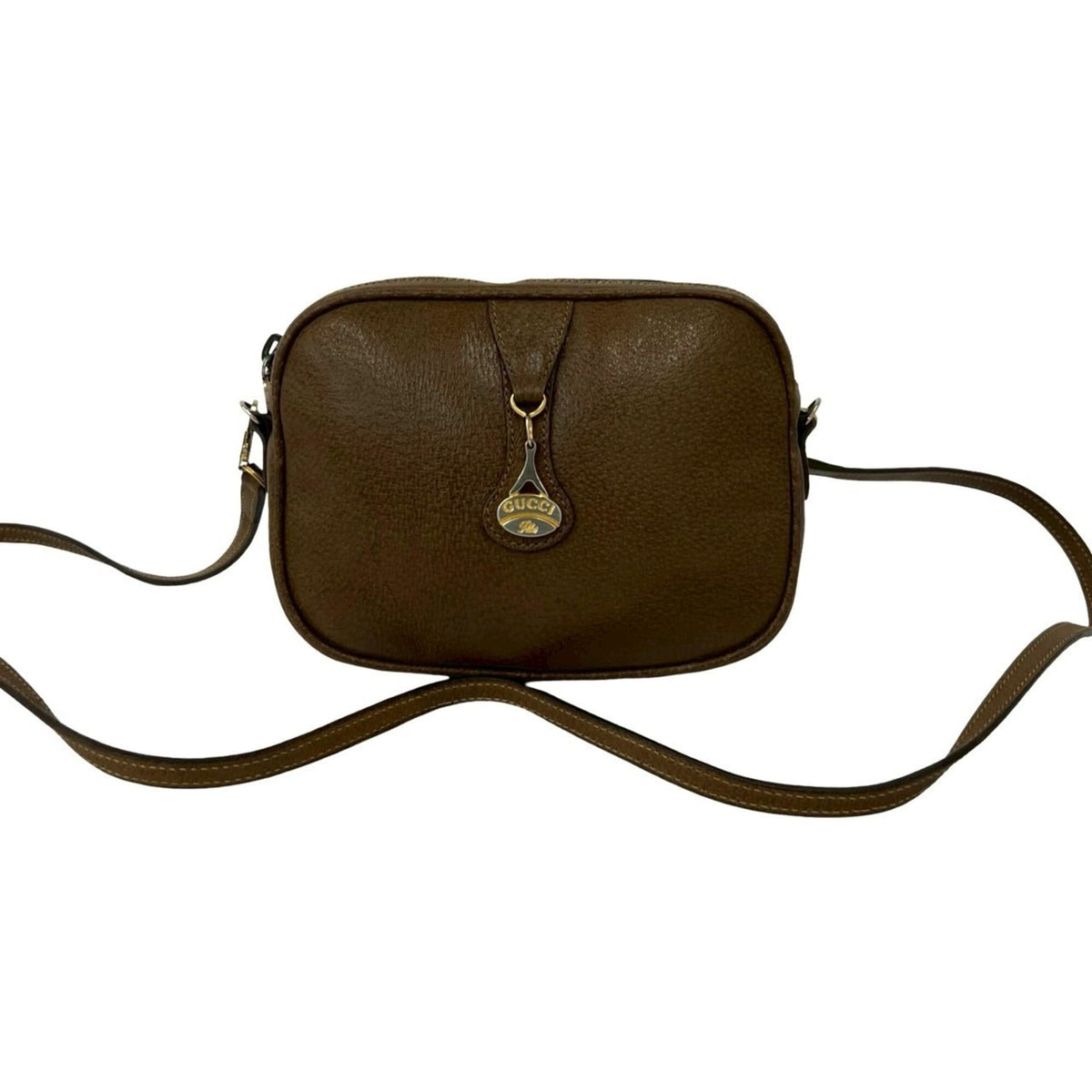 Gucci Brown Leather Shoulder Bag (Pre-Owned)