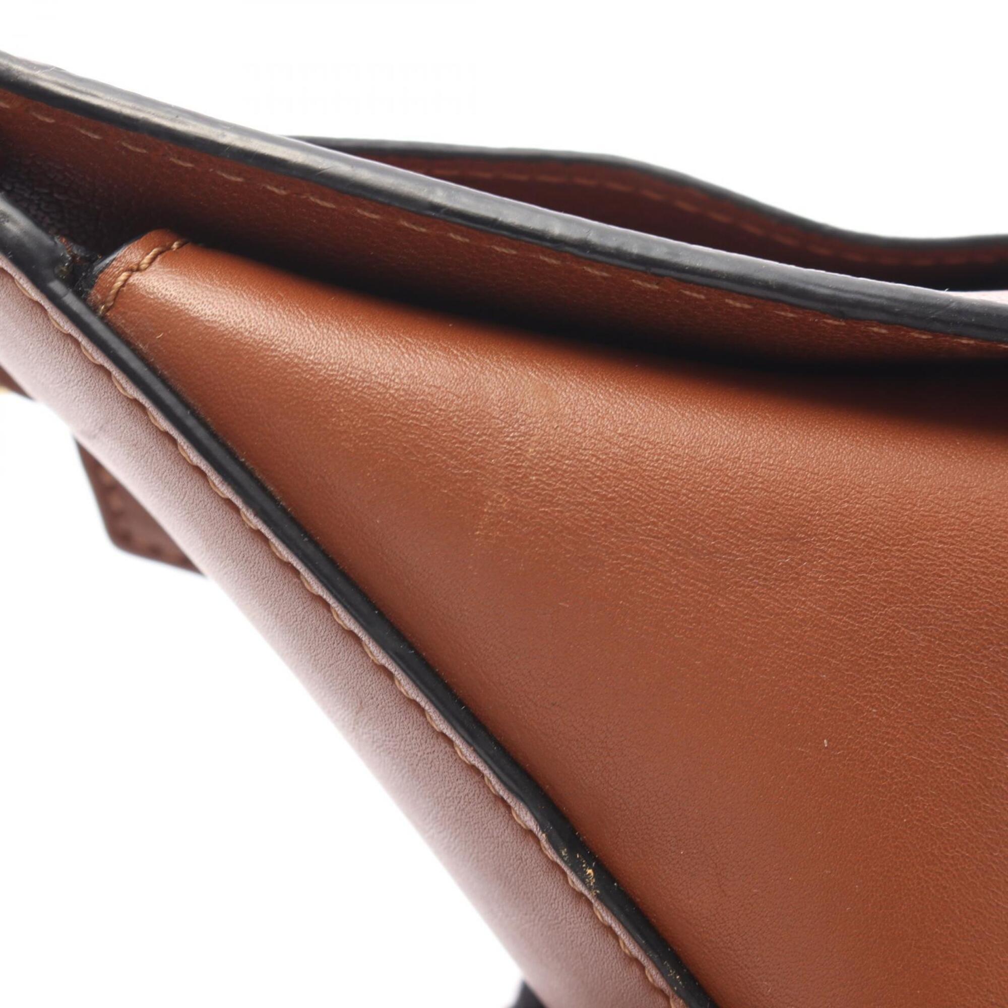Loewe Brown Leather Handbag Shoulder Bag (Pre-Owned)