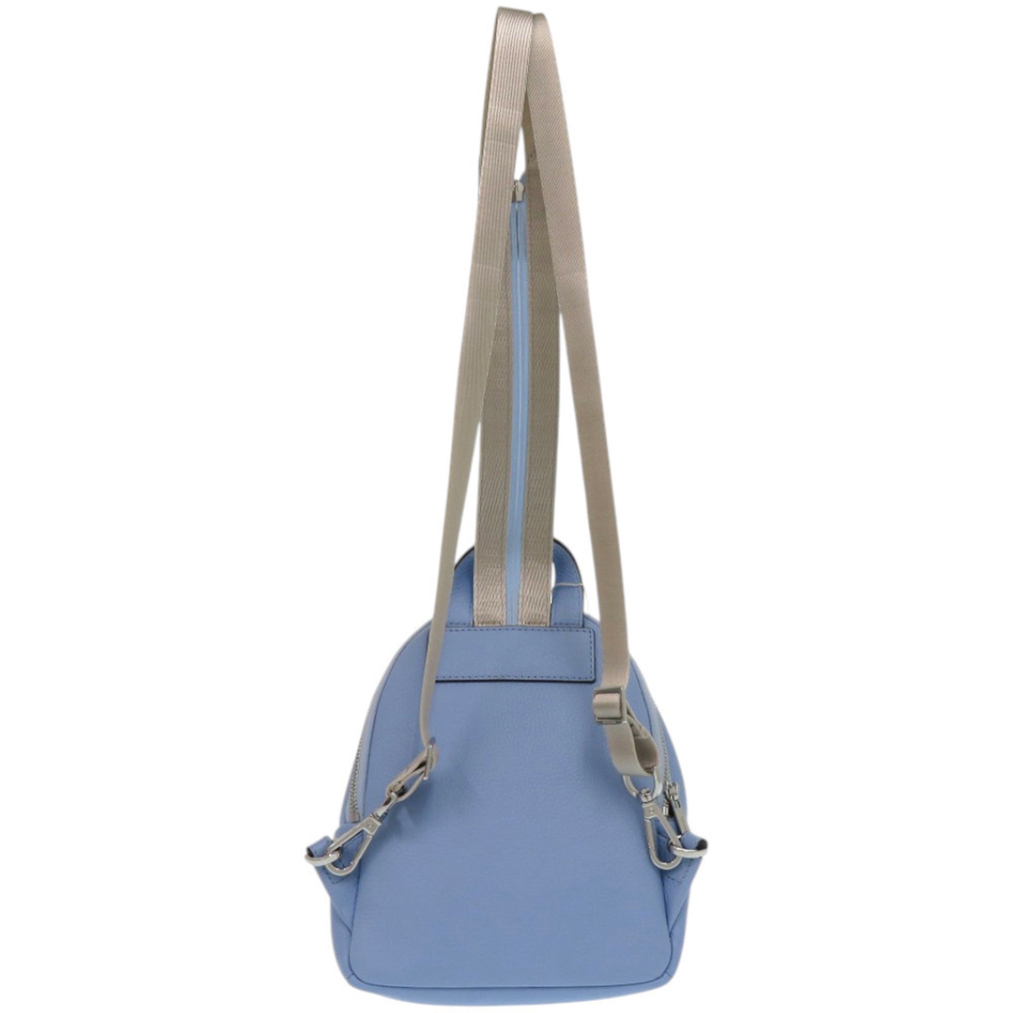 Michael Kors Beige Light Blue Coated Canvas Backpack (Pre-Owned)