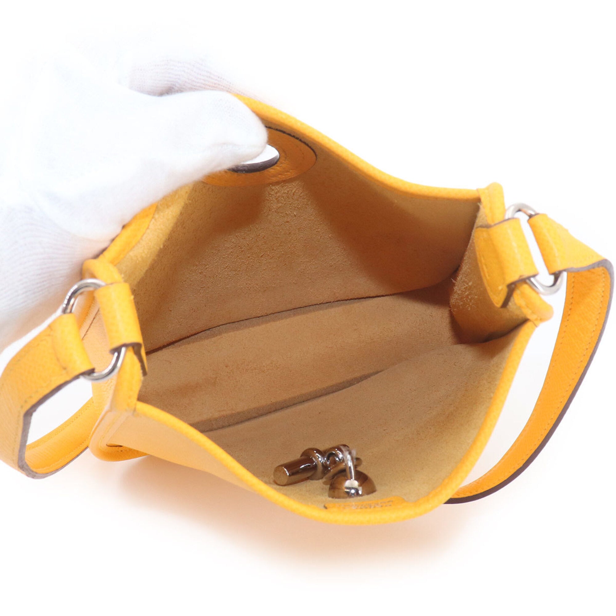 Hermes Jaune Epsom Leather Shoulder Bag (Pre-Owned)