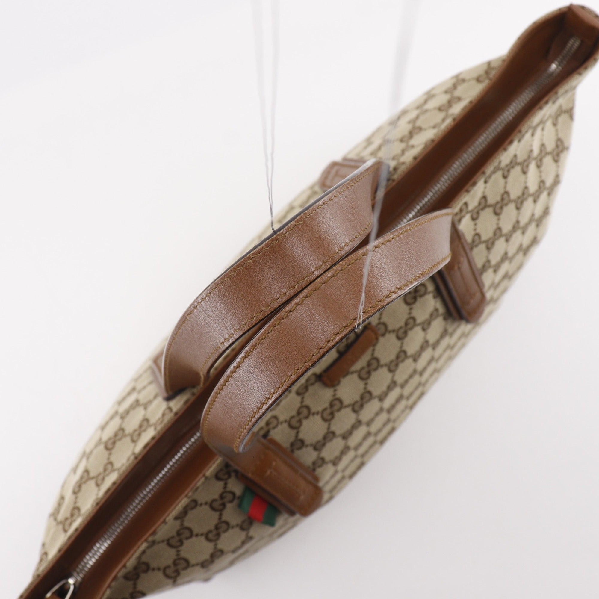 Gucci Sherry Line Brown Gg Canvas Tote Bag (Pre-Owned)