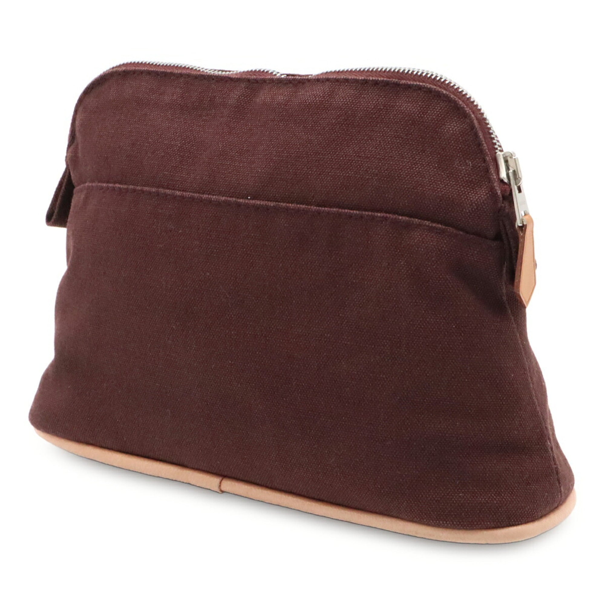 Hermes Burgundy Canvas Handbag Pouch (Pre-Owned)