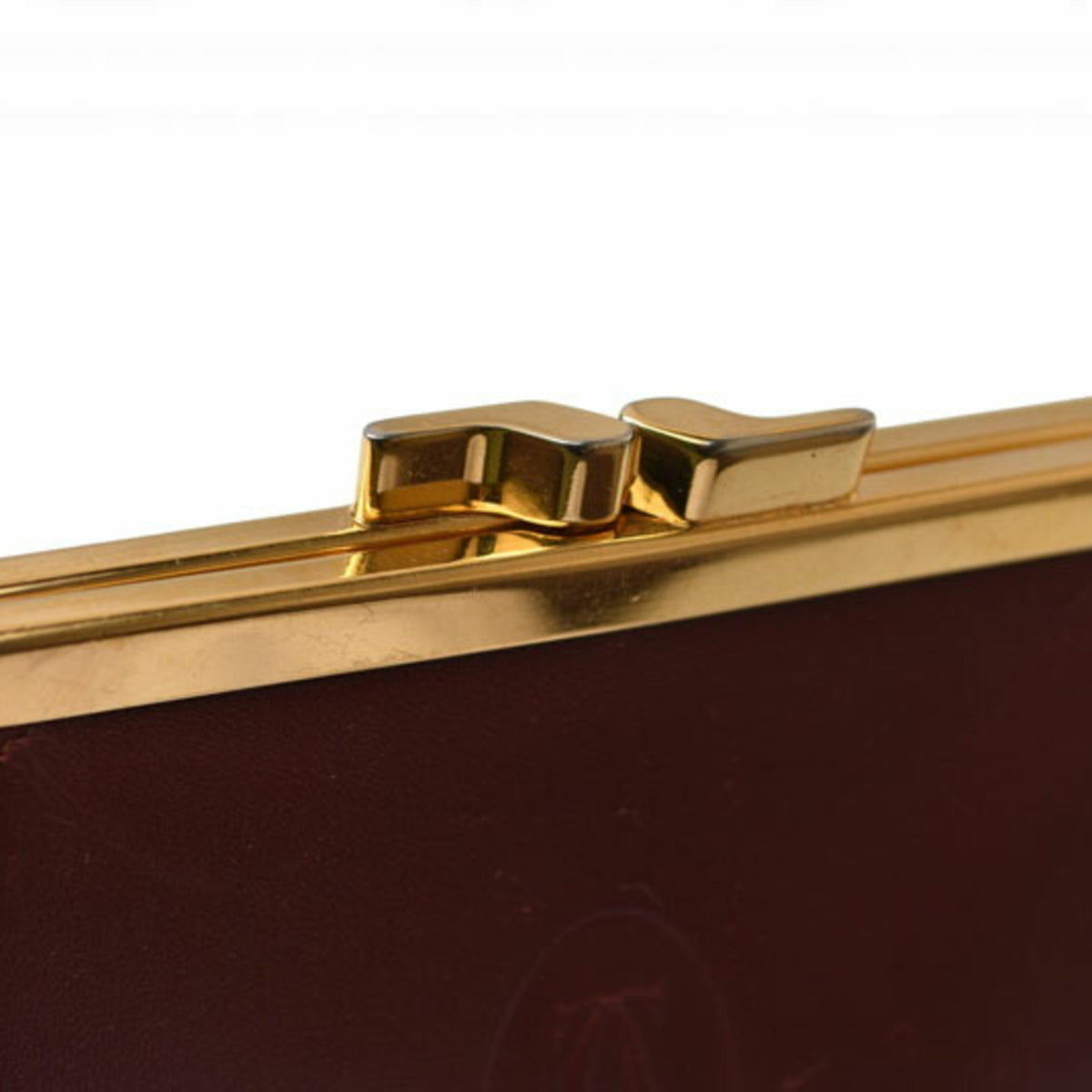 Cartier Must Bordeaux Leather Coin Purse/Coin Case (Pre-Owned)
