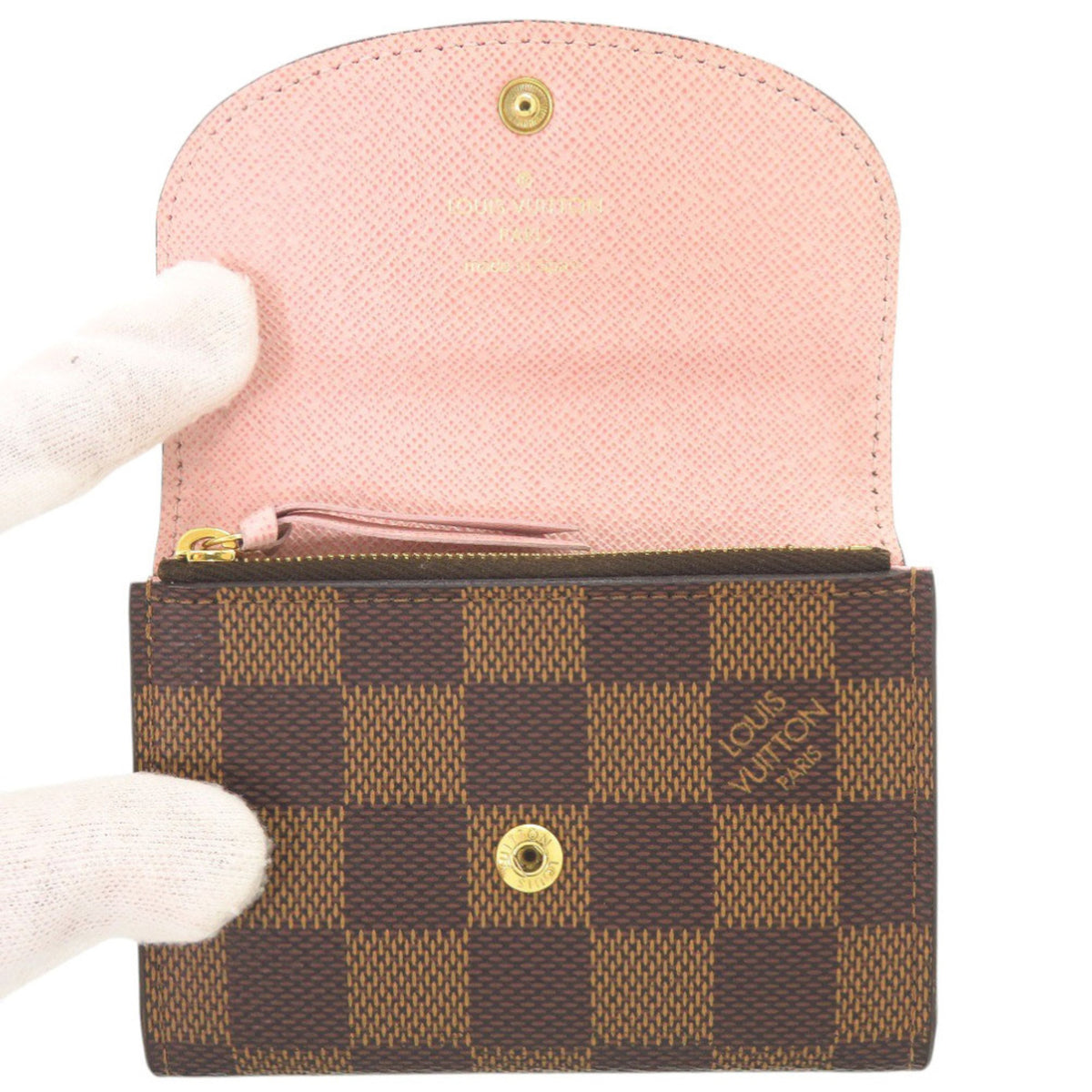 Louis Vuitton Brown Rose Ballerine Damier Canvas Coin Purse/Coin Case (Pre-Owned)