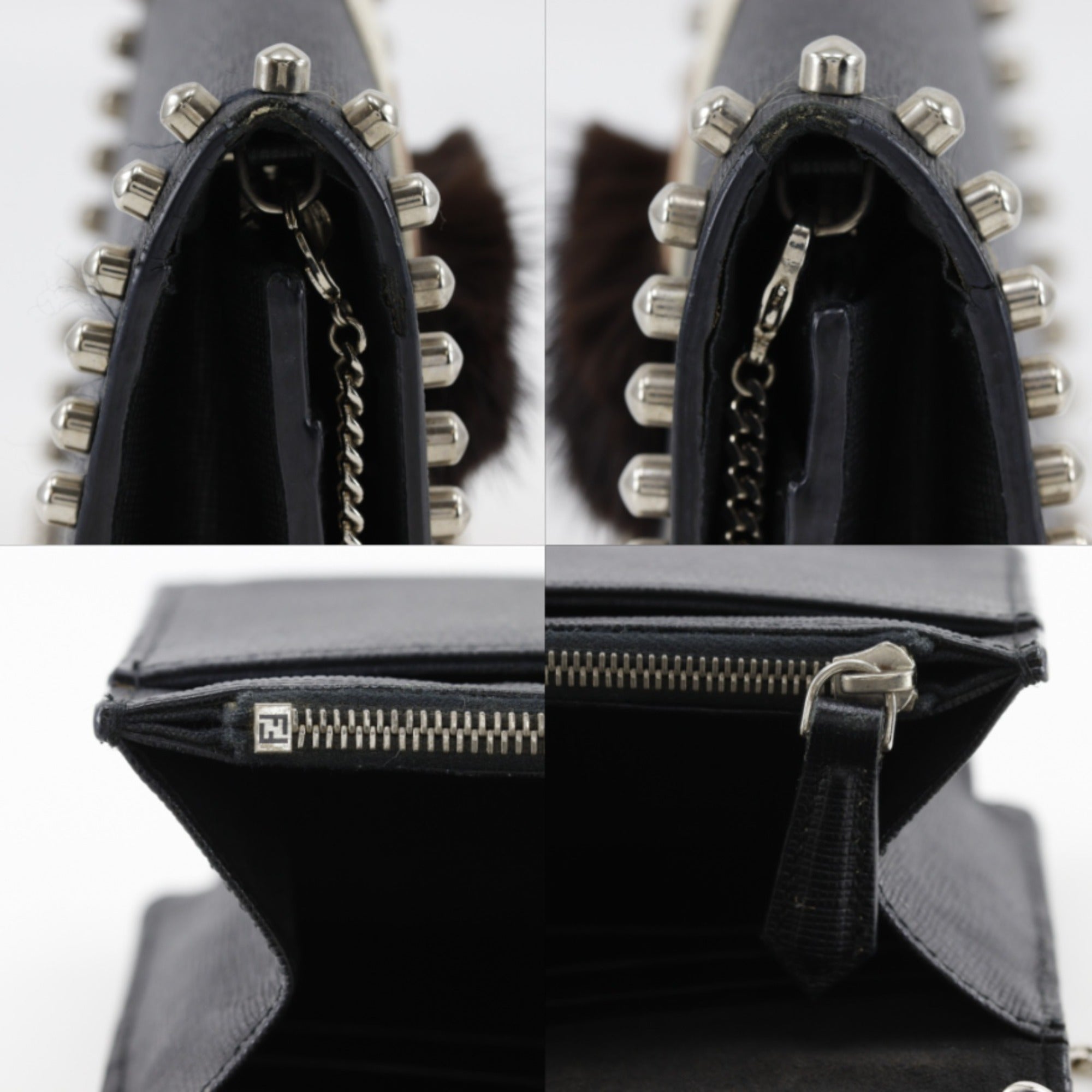 Fendi Black Leather Shoulder Bag (Pre-Owned)