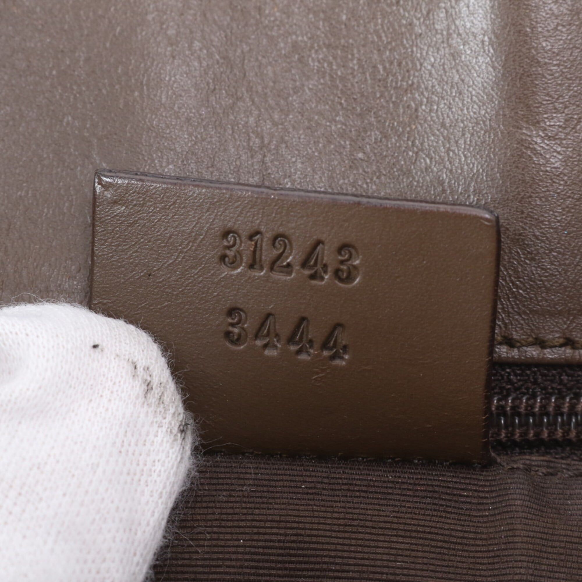 Gucci Gg Canvas Beige Gg Canvas Leather Shoulder Bag Tote Bag (Pre-Owned)