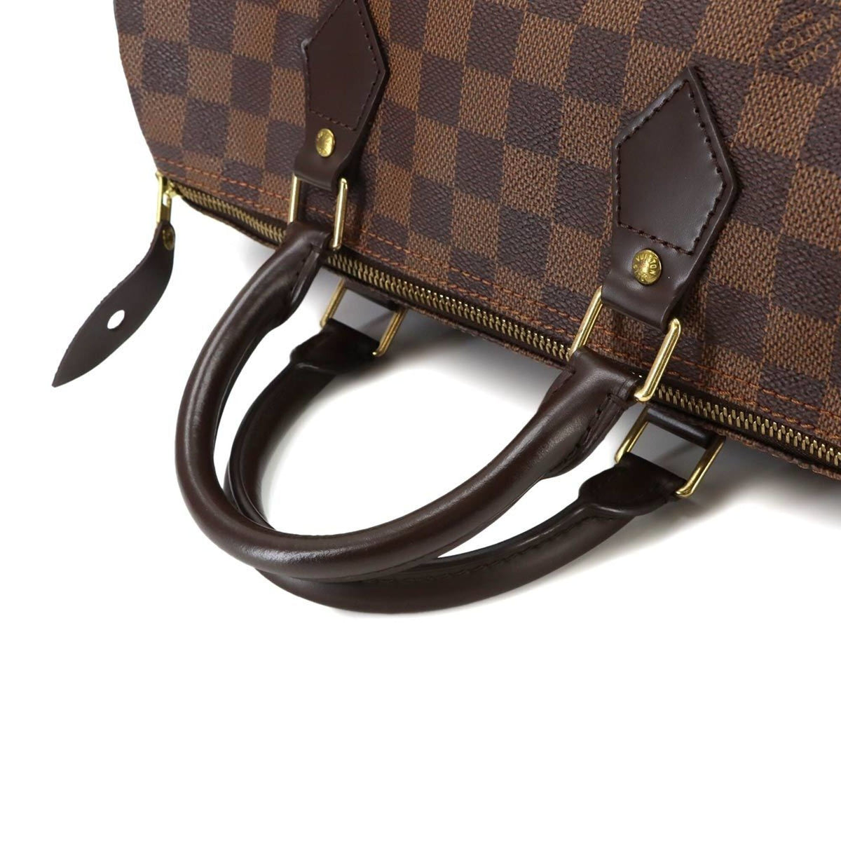 Louis Vuitton Brown Damier Canvas Ebene Damier Canvas Boston Bag Handbag (Pre-Owned)