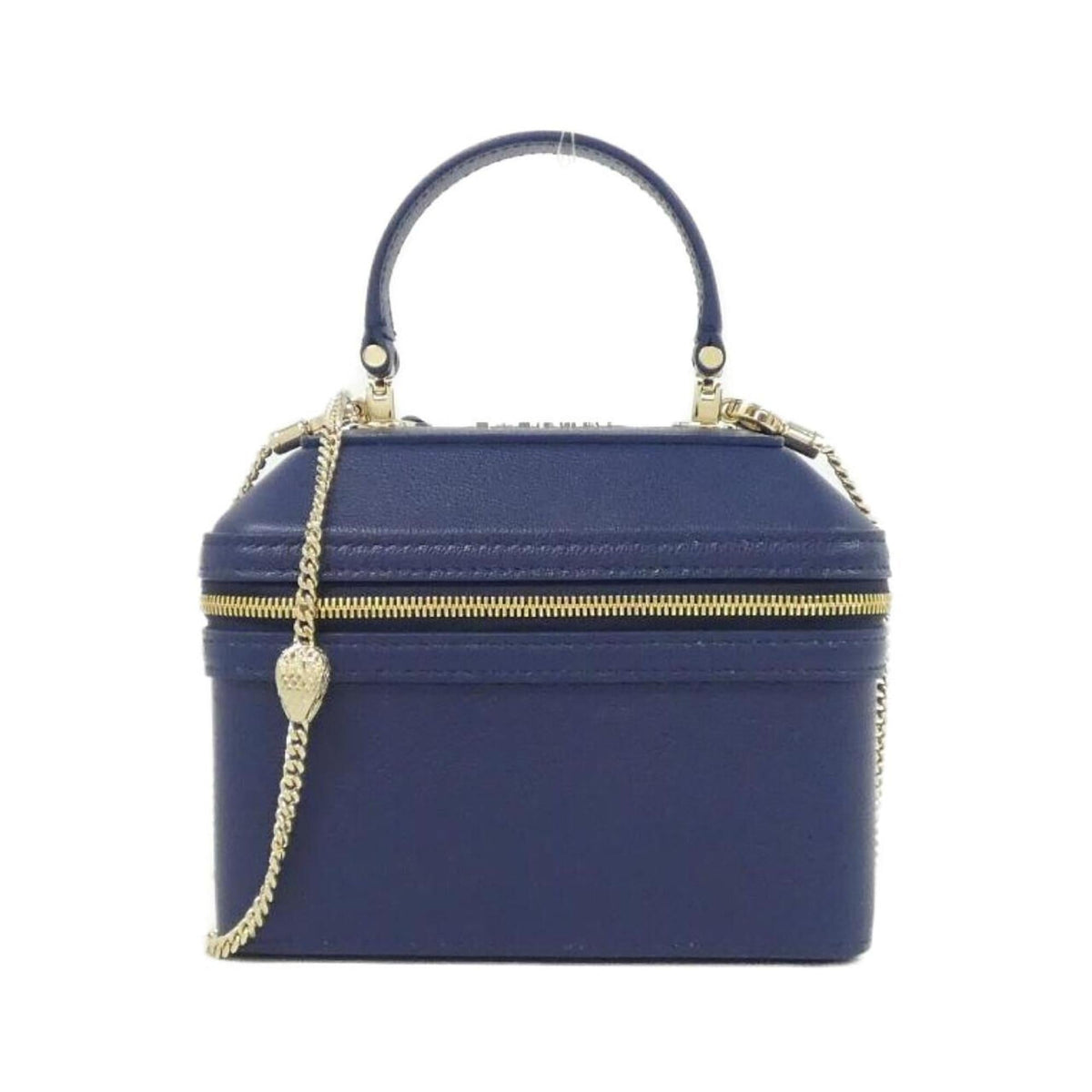 Bvlgari Navy Leather Handbag (Pre-Owned)