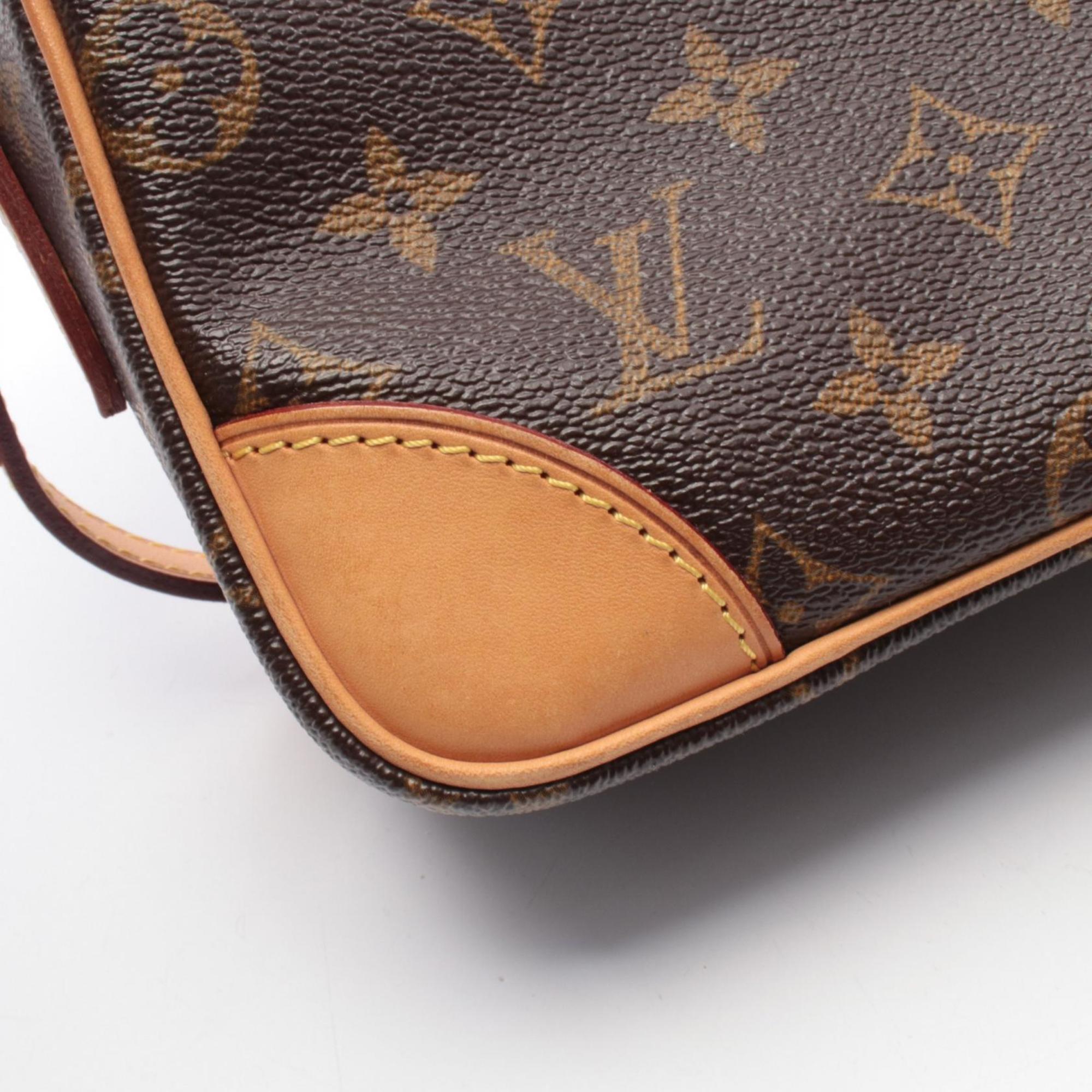 Louis Vuitton Brown Monogram Coated Canvas Leather Handbag Shoulder Bag (Pre-Owned)