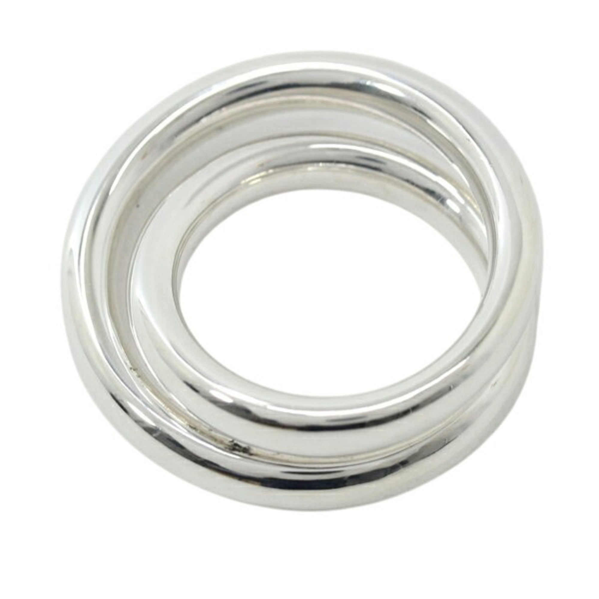 Hermes Silver 925 Band Ring (Pre-Owned)