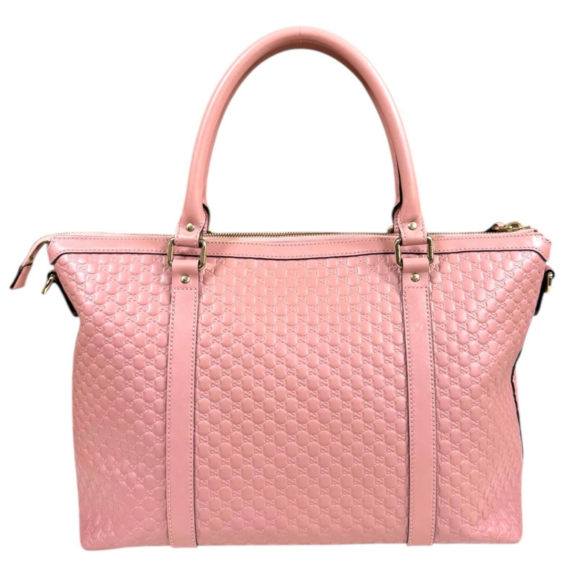 Gucci Pink Leather Shoulder Bag (Pre-Owned)