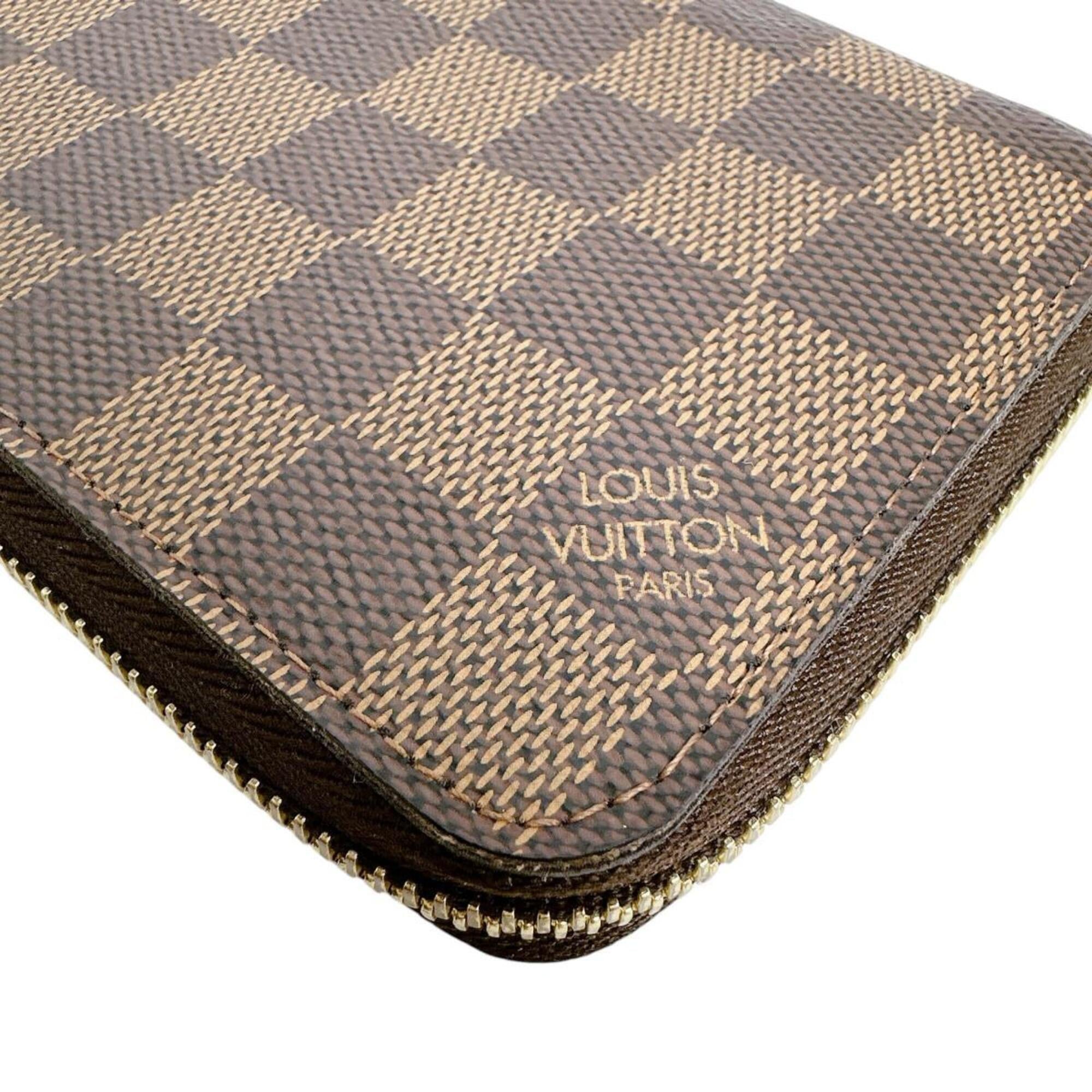 Louis Vuitton Brown Damier Canvas Ebene Or Damier Canvas Long Wallet (Bi-Fold) (Pre-Owned)