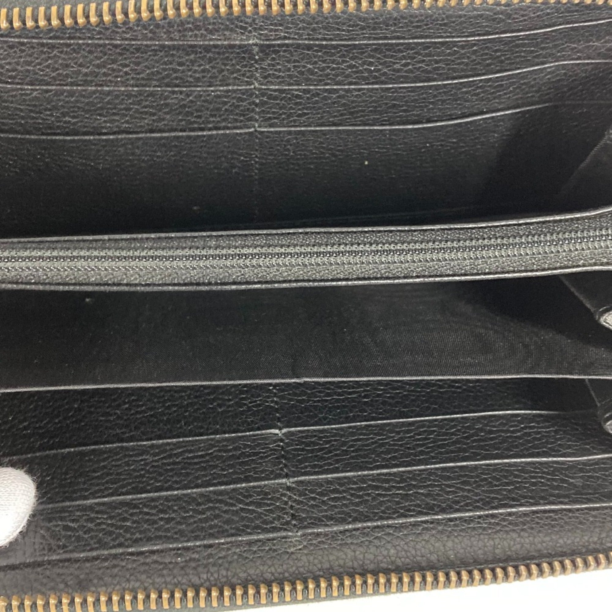 Gucci Black Leather Long Wallet (Bi-Fold) (Pre-Owned)