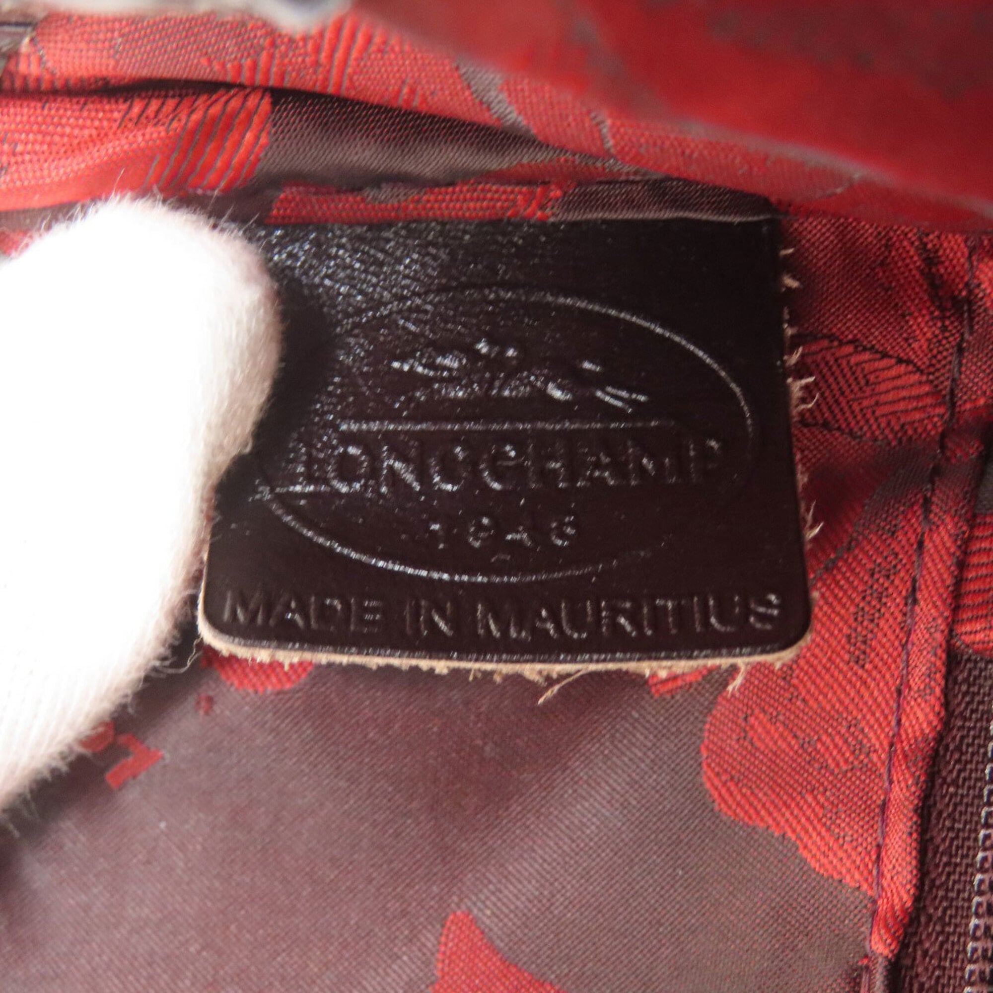 Longchamp Dark Brown Leather Tote Bag (Pre-Owned)