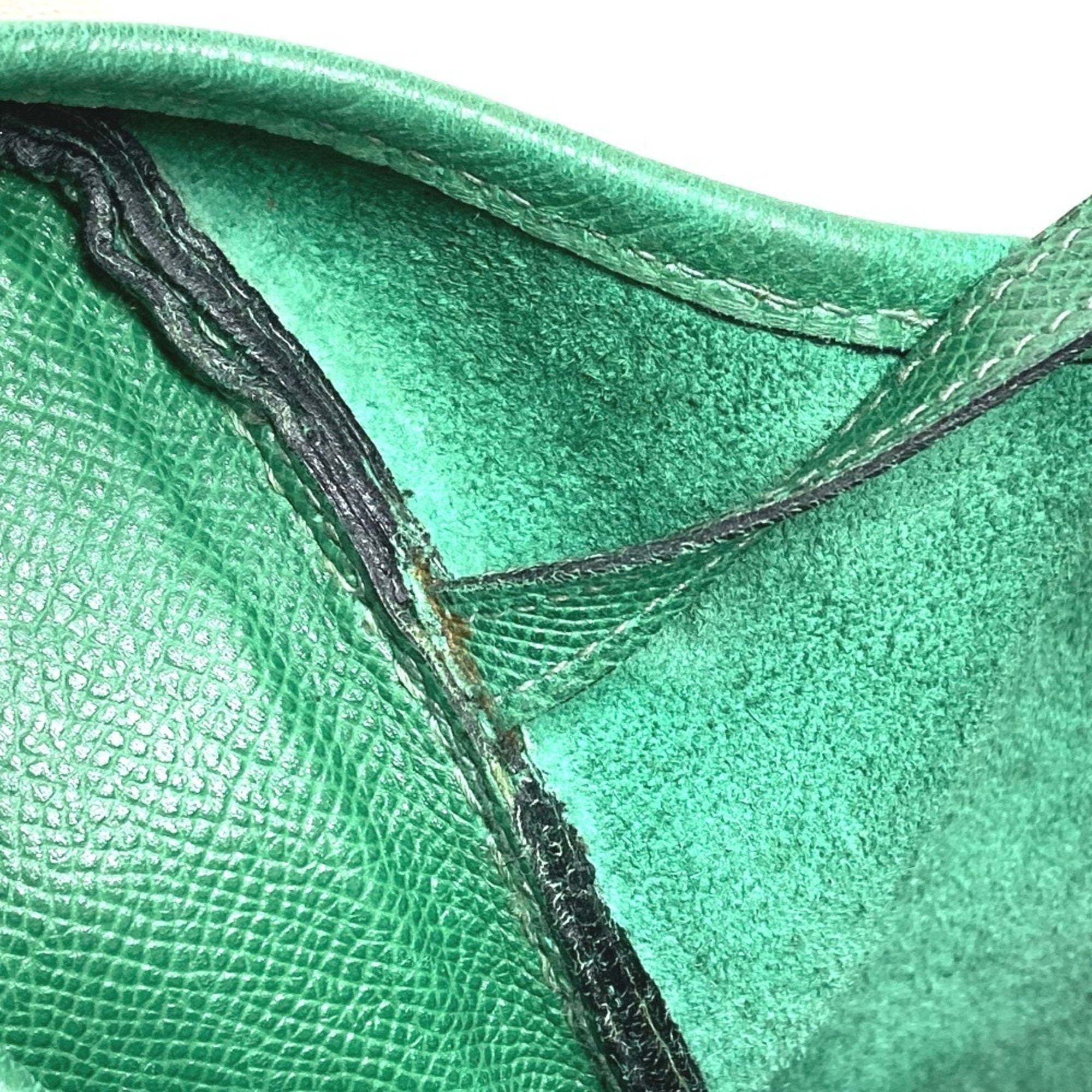 Hermes Green Courchevel Leather Shoulder Bag Tote Bag (Pre-Owned)