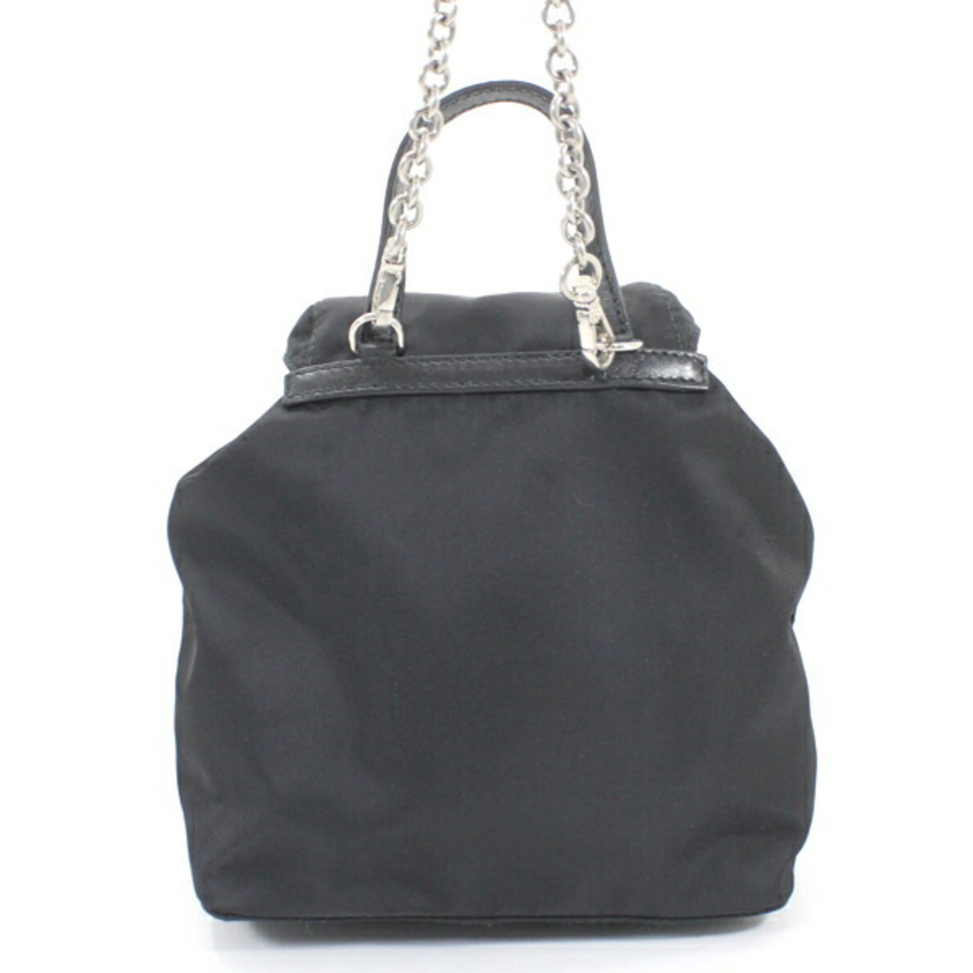 Prada Black Nero Nylon Leather Shoulder Bag (Pre-Owned)